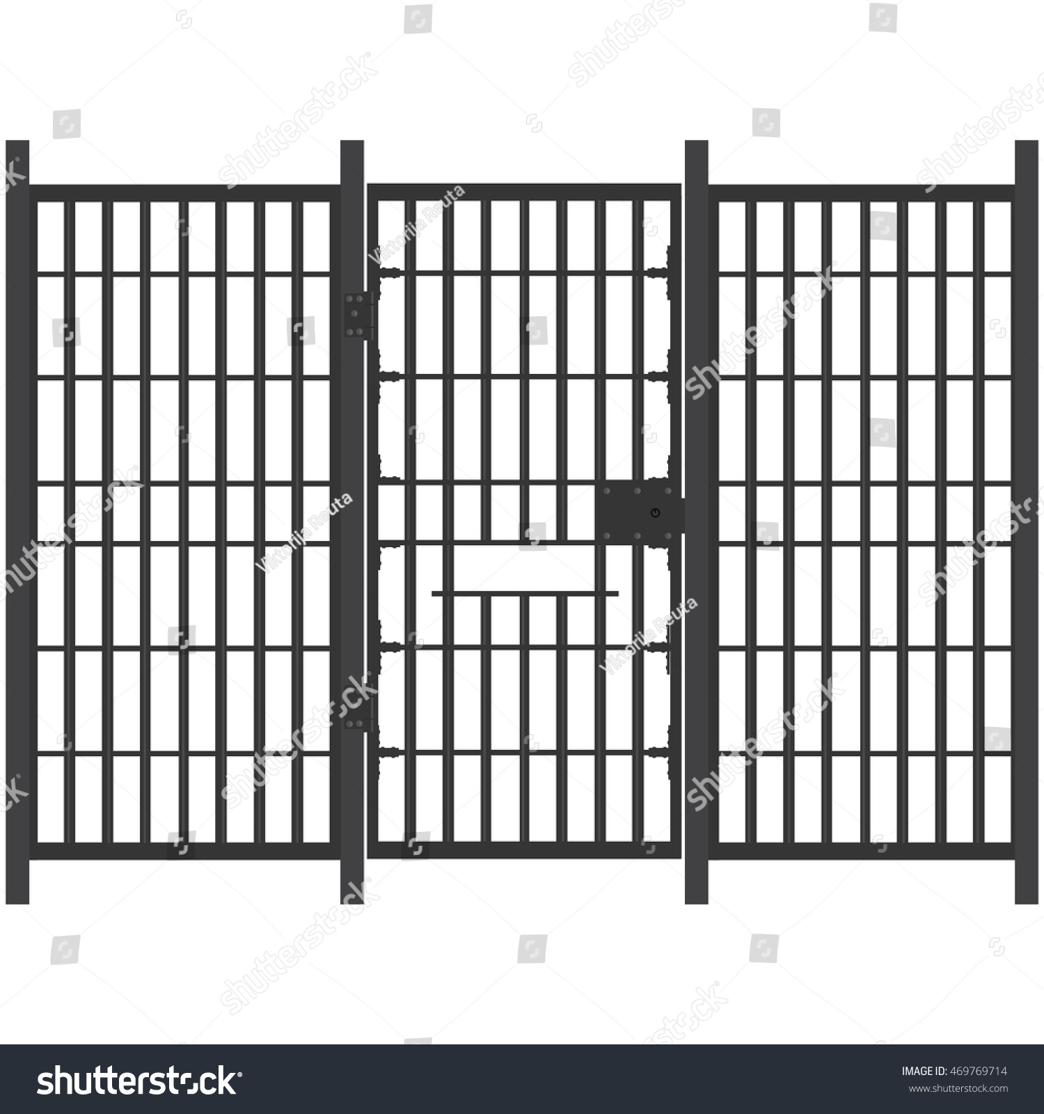 Vector Illustration Prison Bar Isolated On Stock Vector 469769714