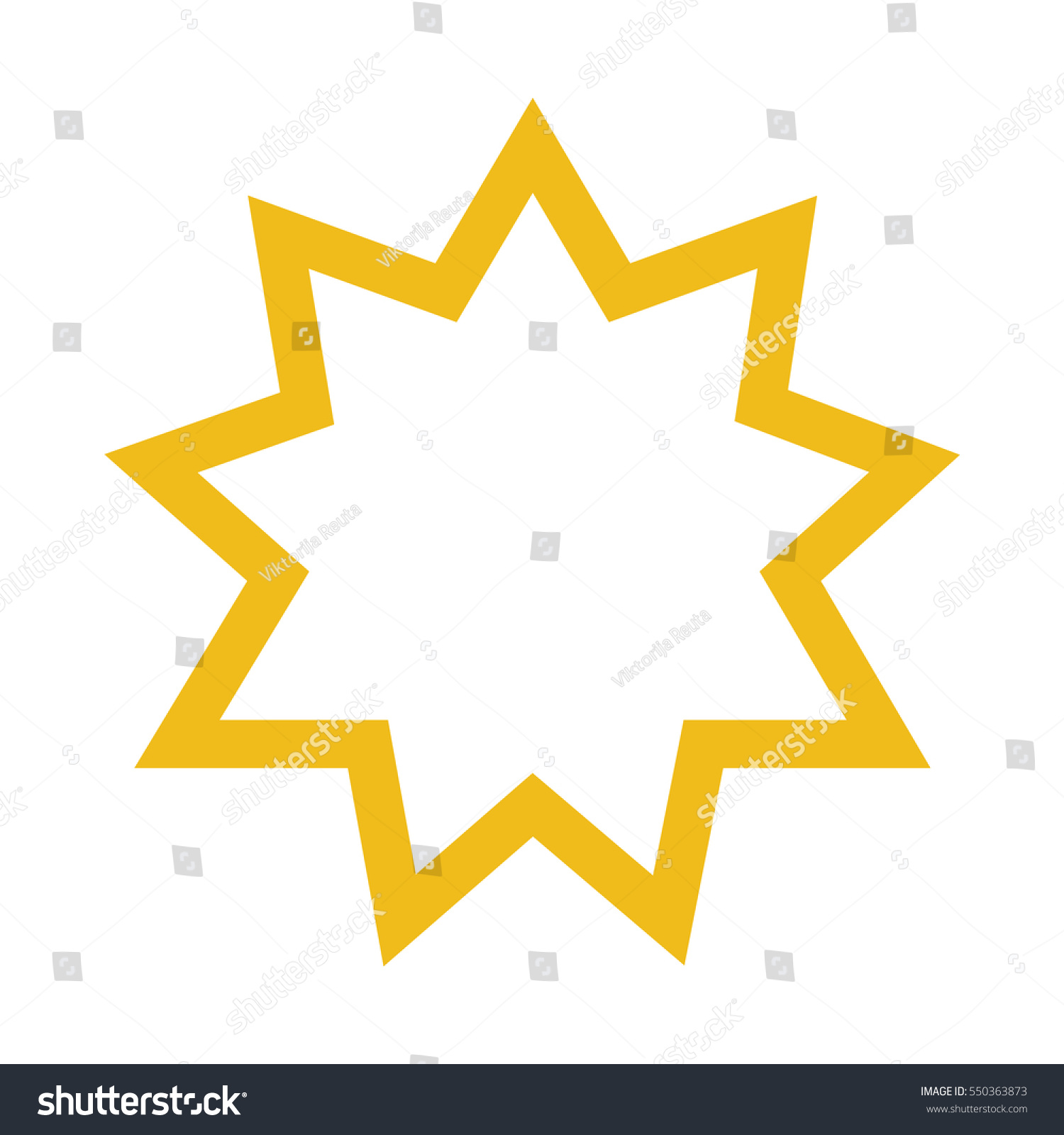 SVG of Vector illustration religious nine pointed star. Symbol of Bahai Faith. Bahaism flat icon svg