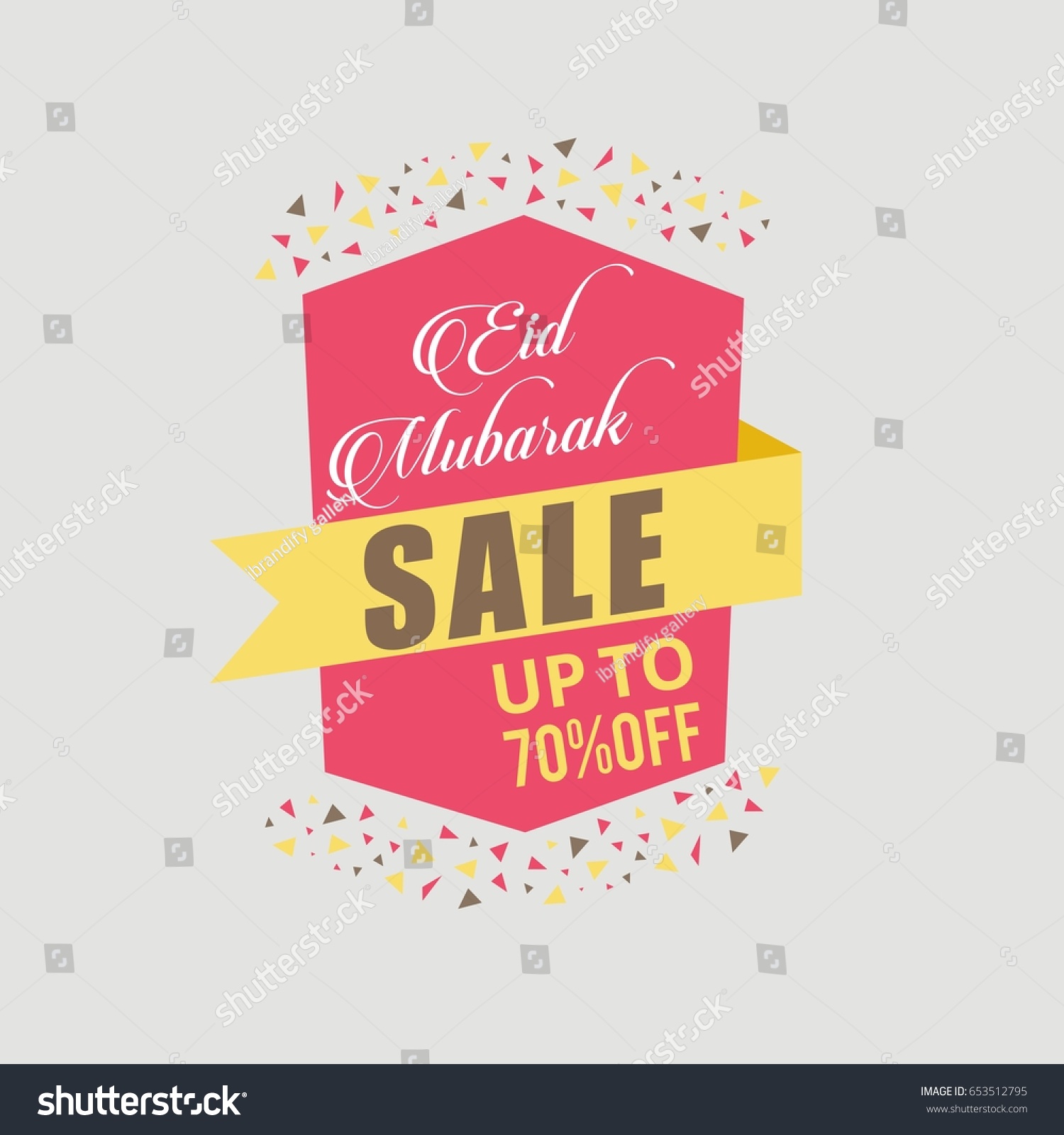 stock vector vector illustration sale poster banner or flyer of eid mubarak 653512795