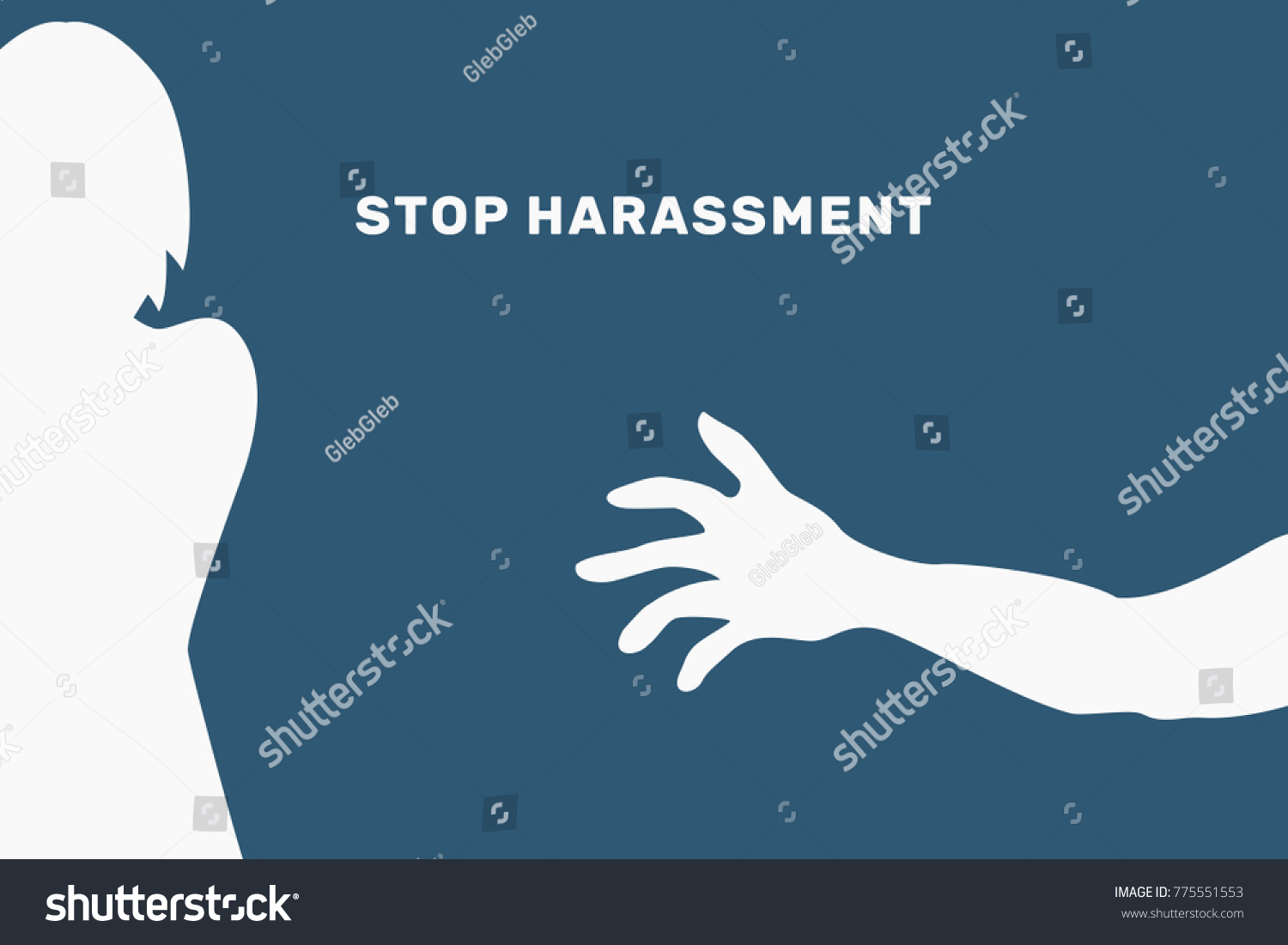 Vector Illustration Sexual Harassment Over Women Stock Vector Royalty Free 775551553 9718