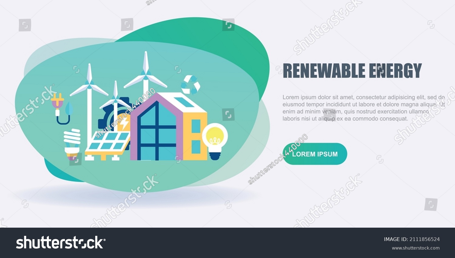 Vector Illustration Showing Clean Polluting Electricity Stock Vector ...