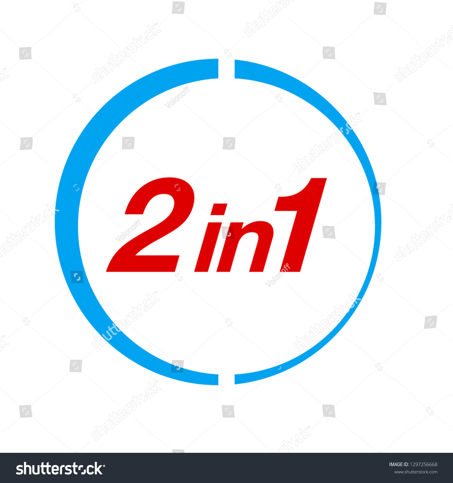 Vector Illustration Sign Numbers Two One Stock Vector Royalty Free