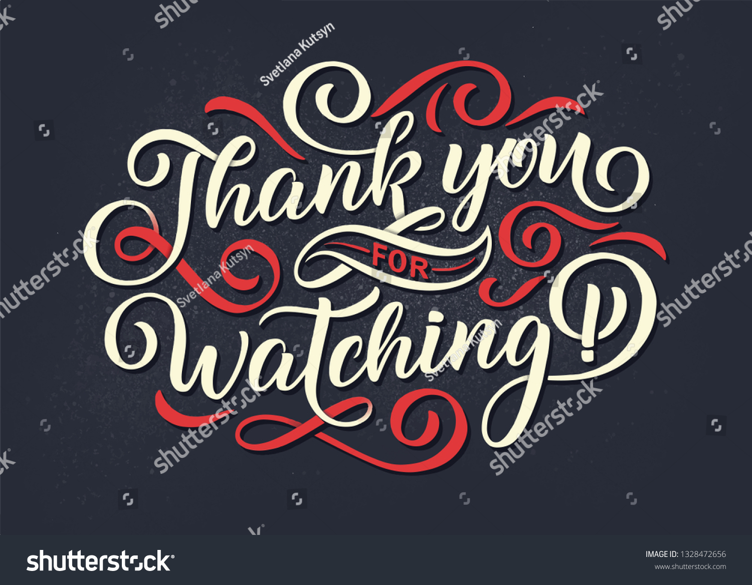 Vector Illustration Thank You Watching Cover 库存矢量图 免版税 Vector Illustration Thank You Watching Cover 库存矢量图 免版税