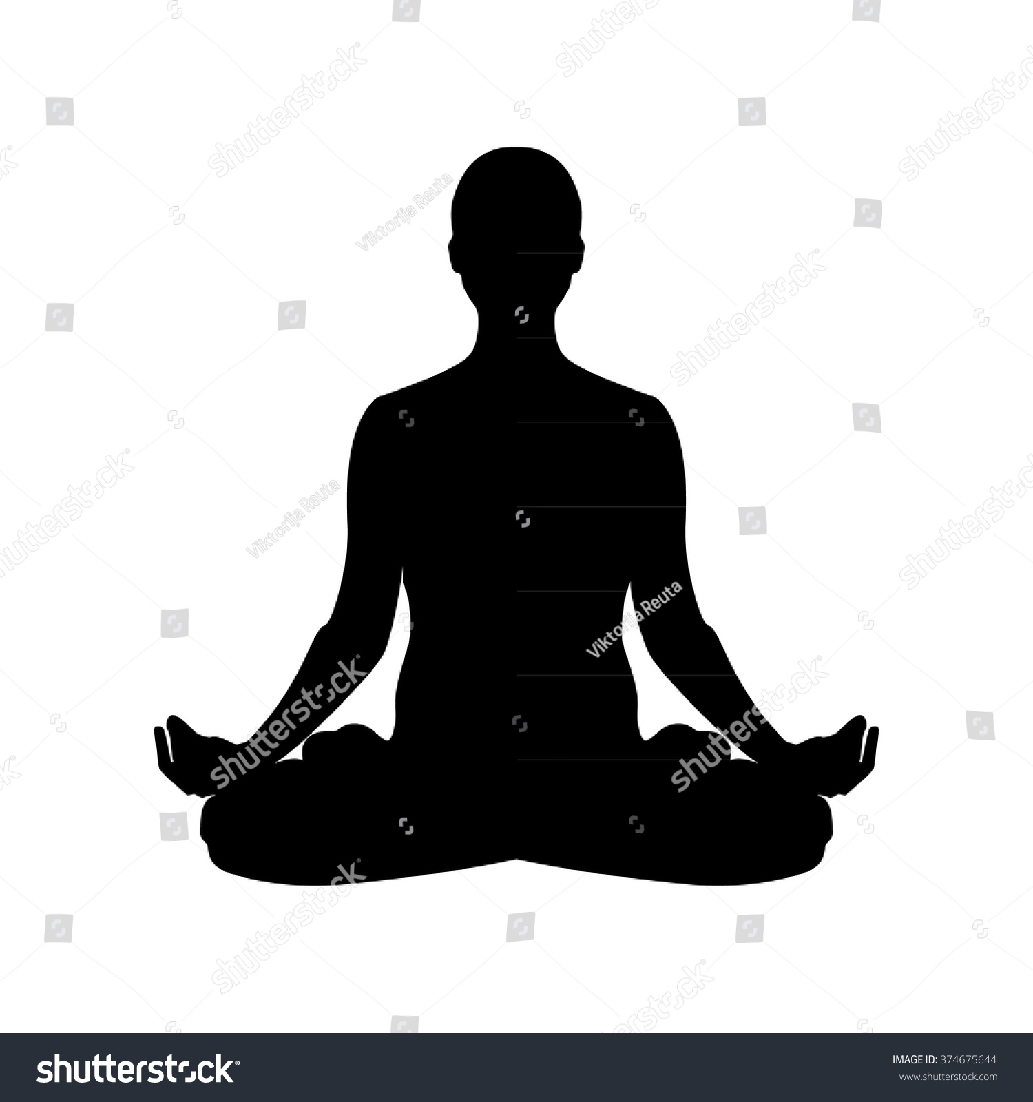 男性や女性のシルエットの瞑想のしるしをベクターイラストにした画像 ヨガの練習 ヨガハスポーズ 女性の健康コンセプト のベクター画像素材 ロイヤリティ フリー