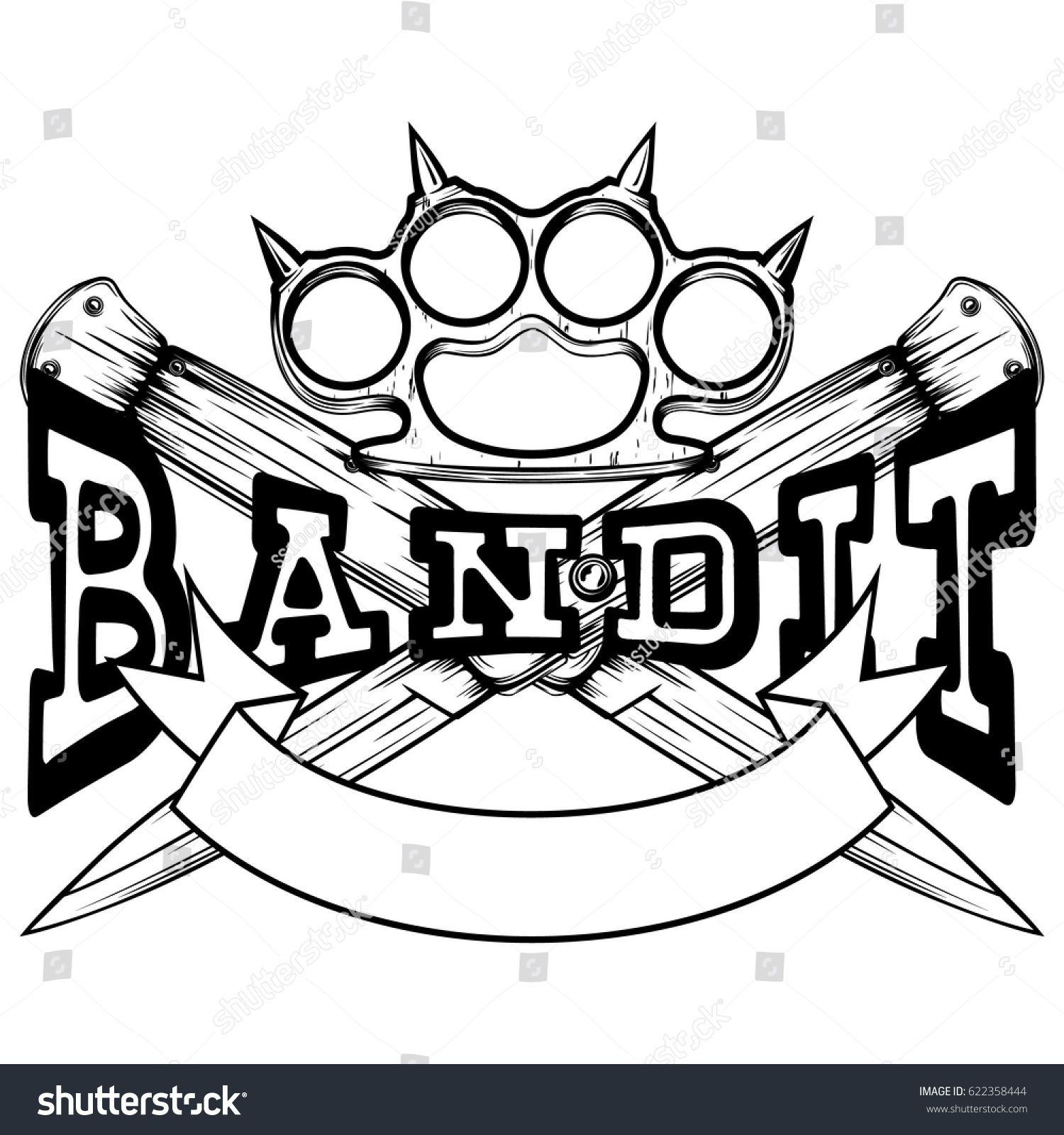 vector illustration two crossed daggers brass stock vector vector illustration two crossed daggers brass stock vector