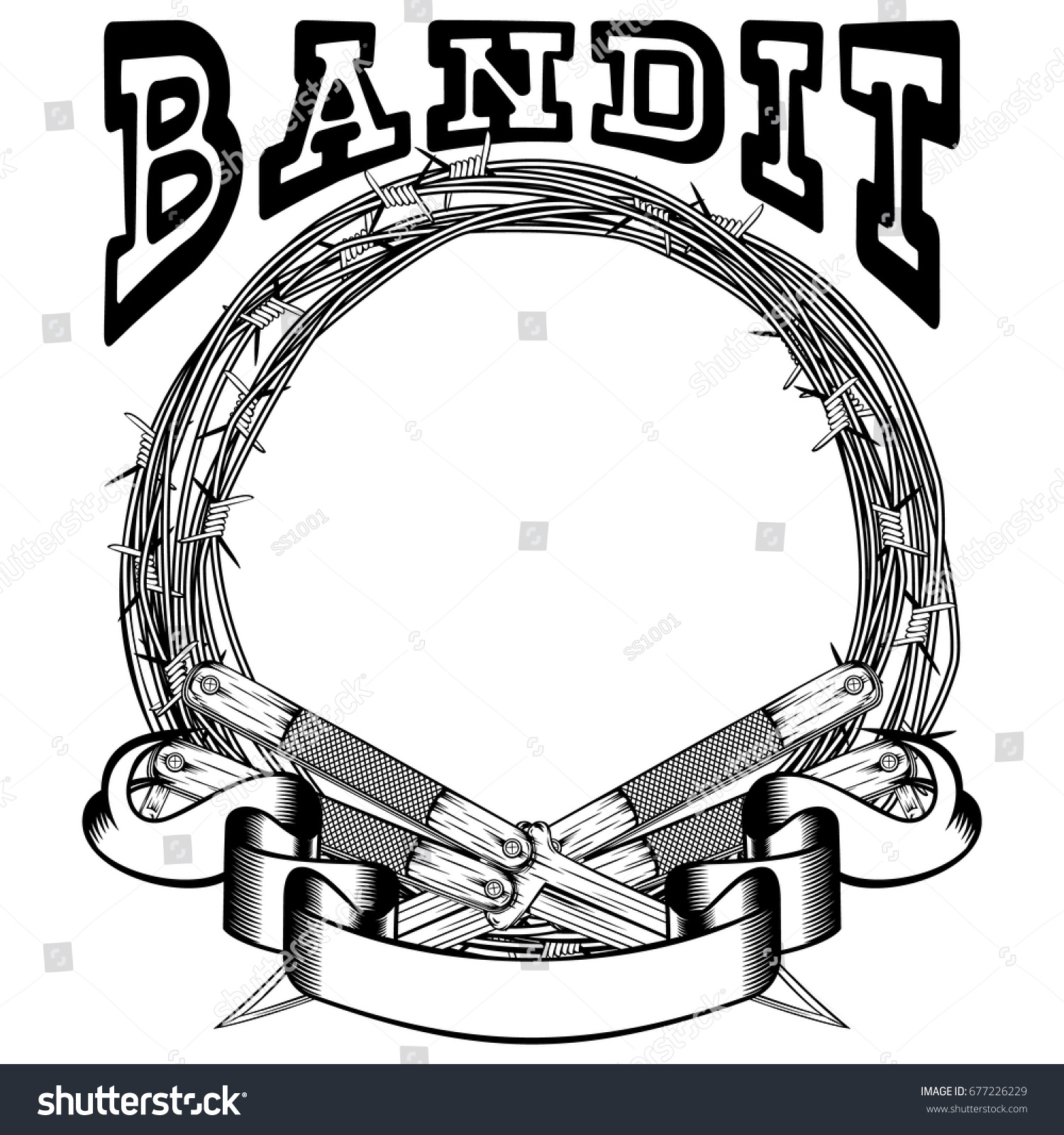 vector illustration two crossed daggers frame stock vector vector illustration two crossed daggers frame stock vector