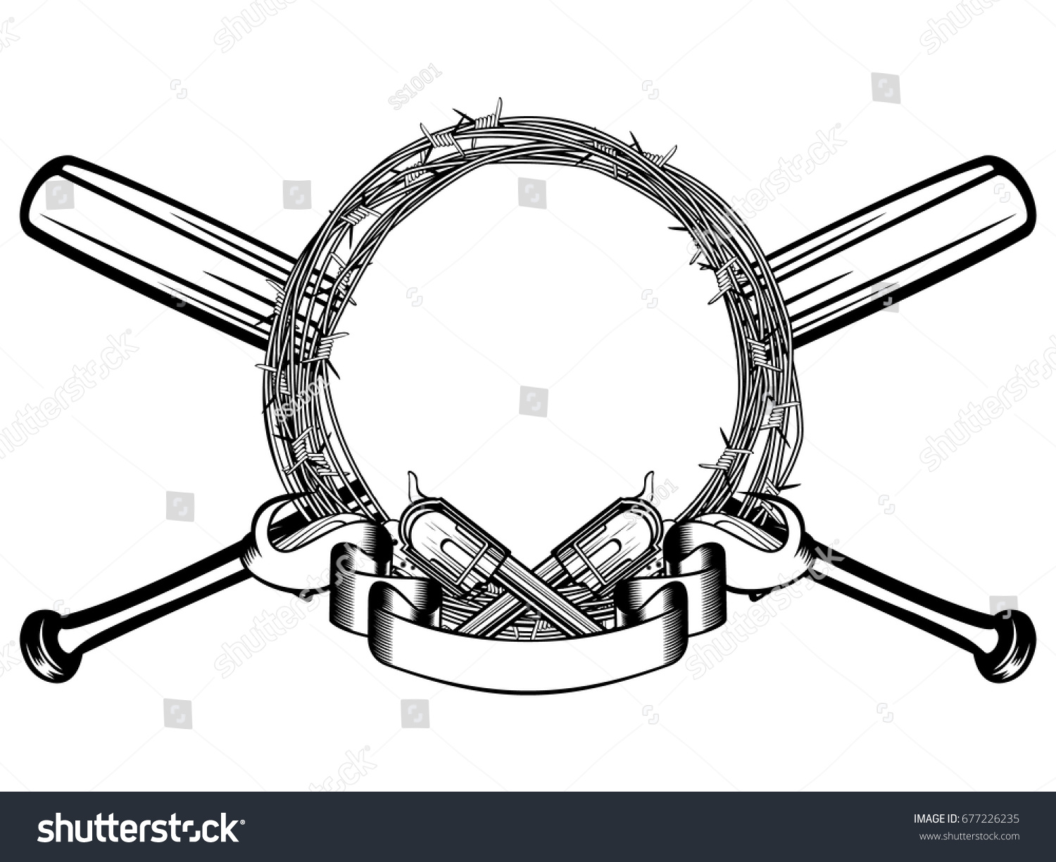 vector illustration two crossed revolvers baseball stock vector vector illustration two crossed revolvers baseball stock vector