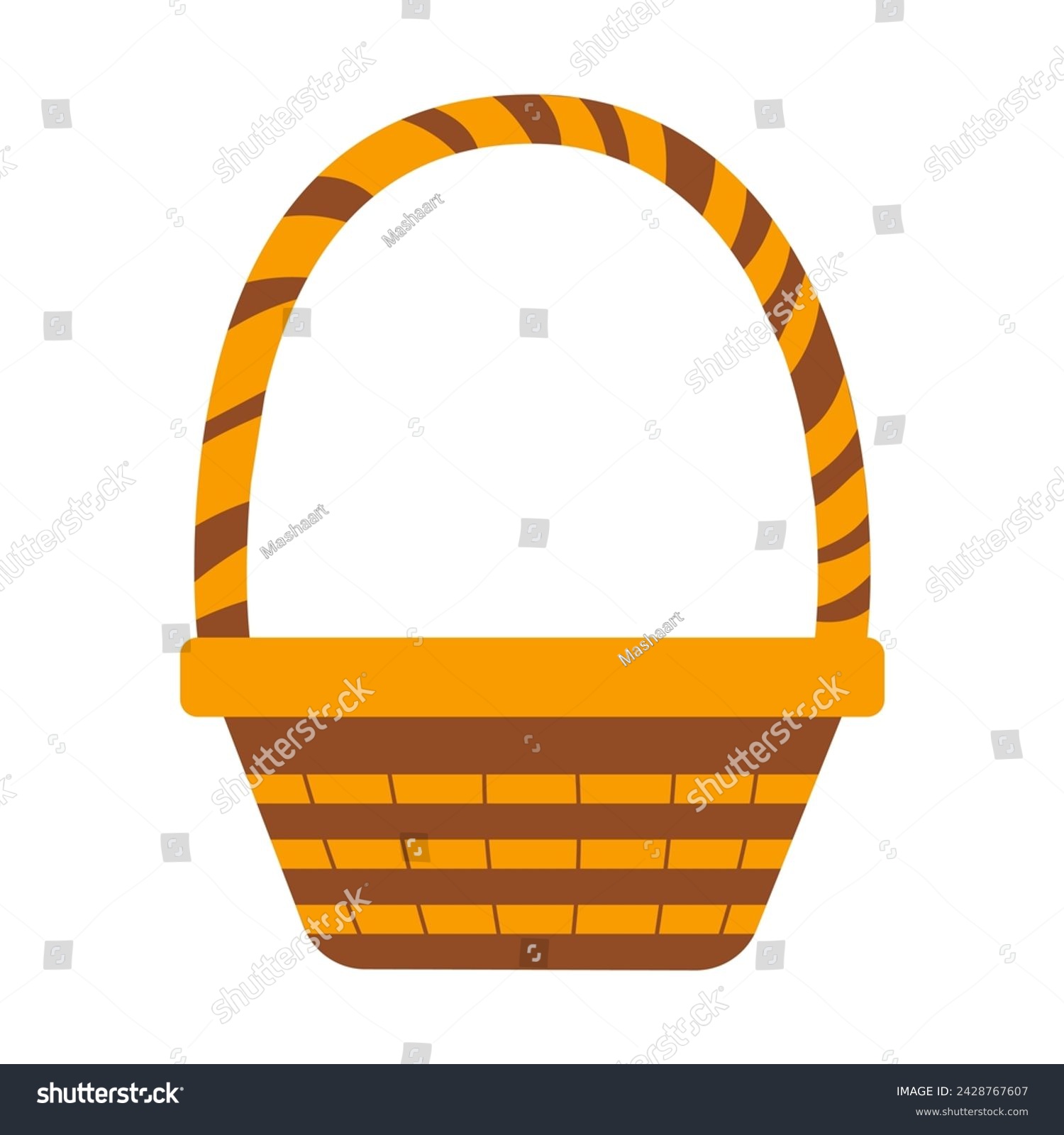 SVG of Vector illustration with basket for Easter svg