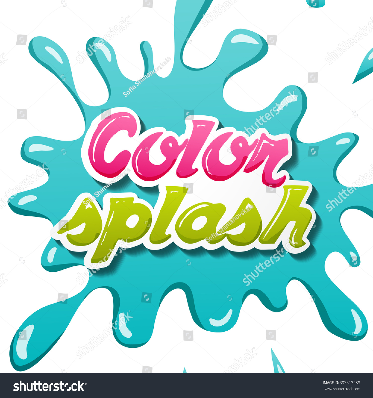 Vector Illustration Cute Cartoon Color Paint Stock Vector (Royalty Free ...