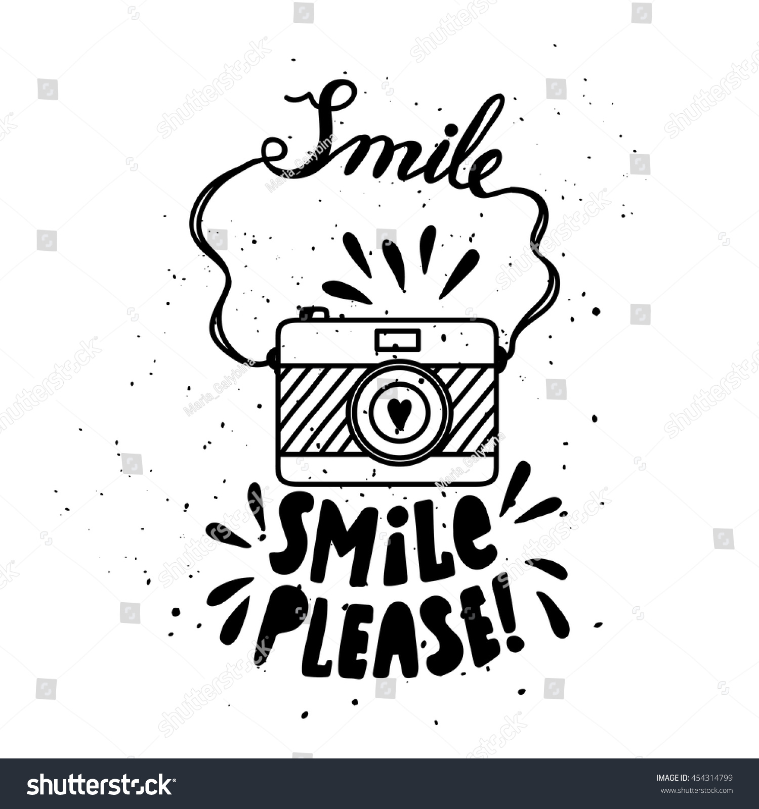 Vector Illustration Photo Camera Logo Lettering Stock Vector Royalty Free