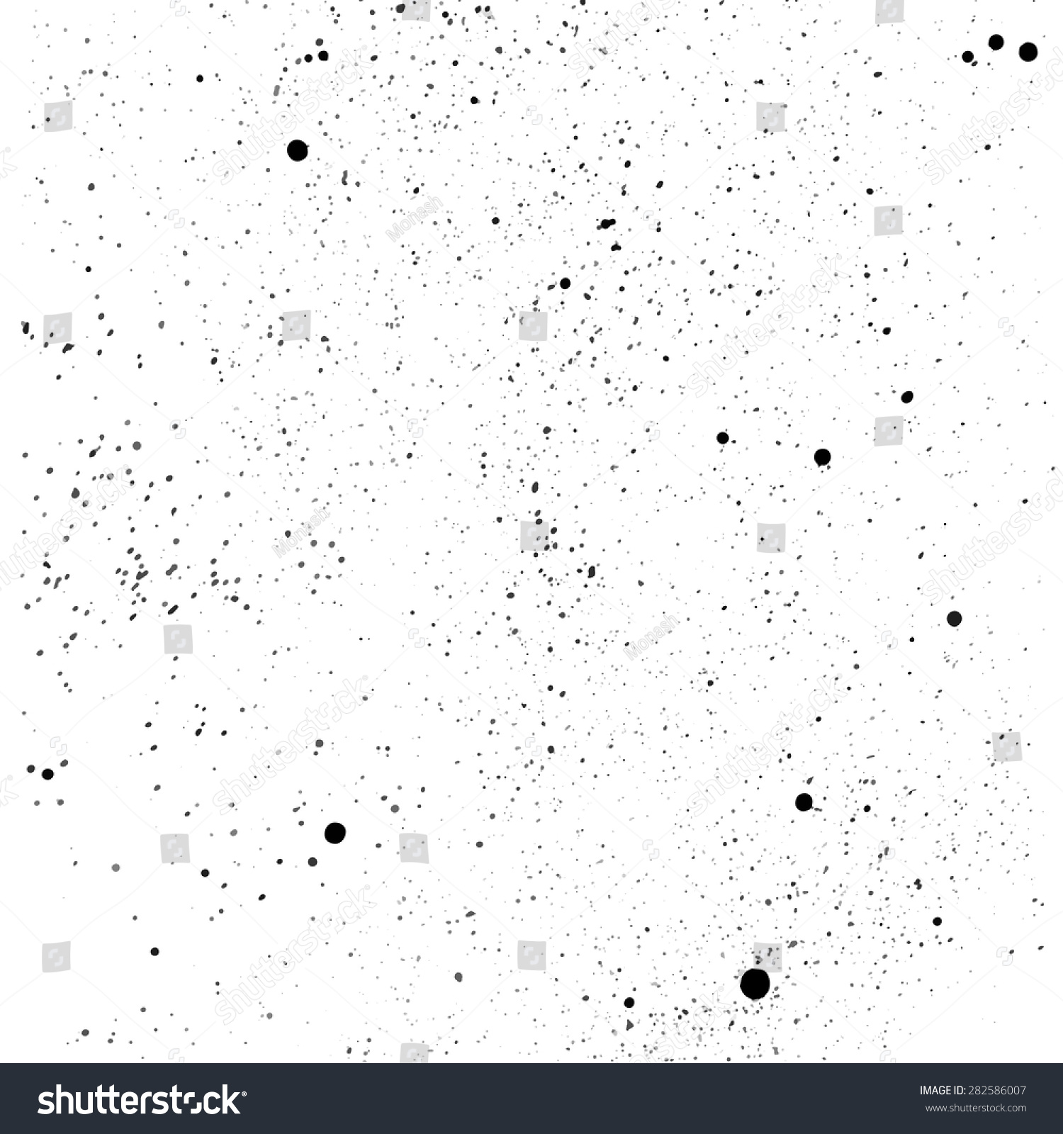 Vector Illustration With Splashes Of Paint. Black And White Background ...