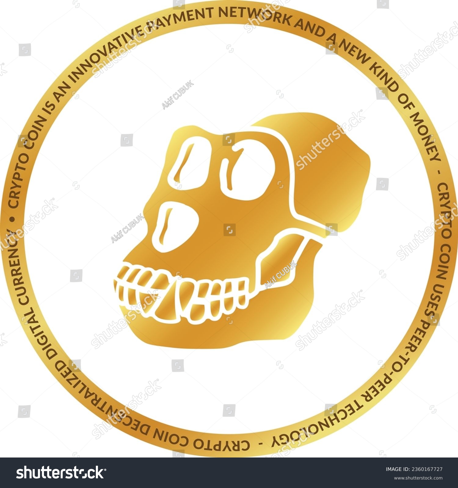 SVG of Vector illustrations of cryptocurrencies. ape cryptocurrency logo. 3d illustrations. svg