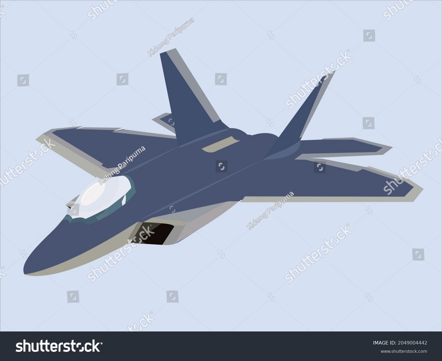 Vector Illustraton Jet Fighter Attack Military Stock Vector (royalty 