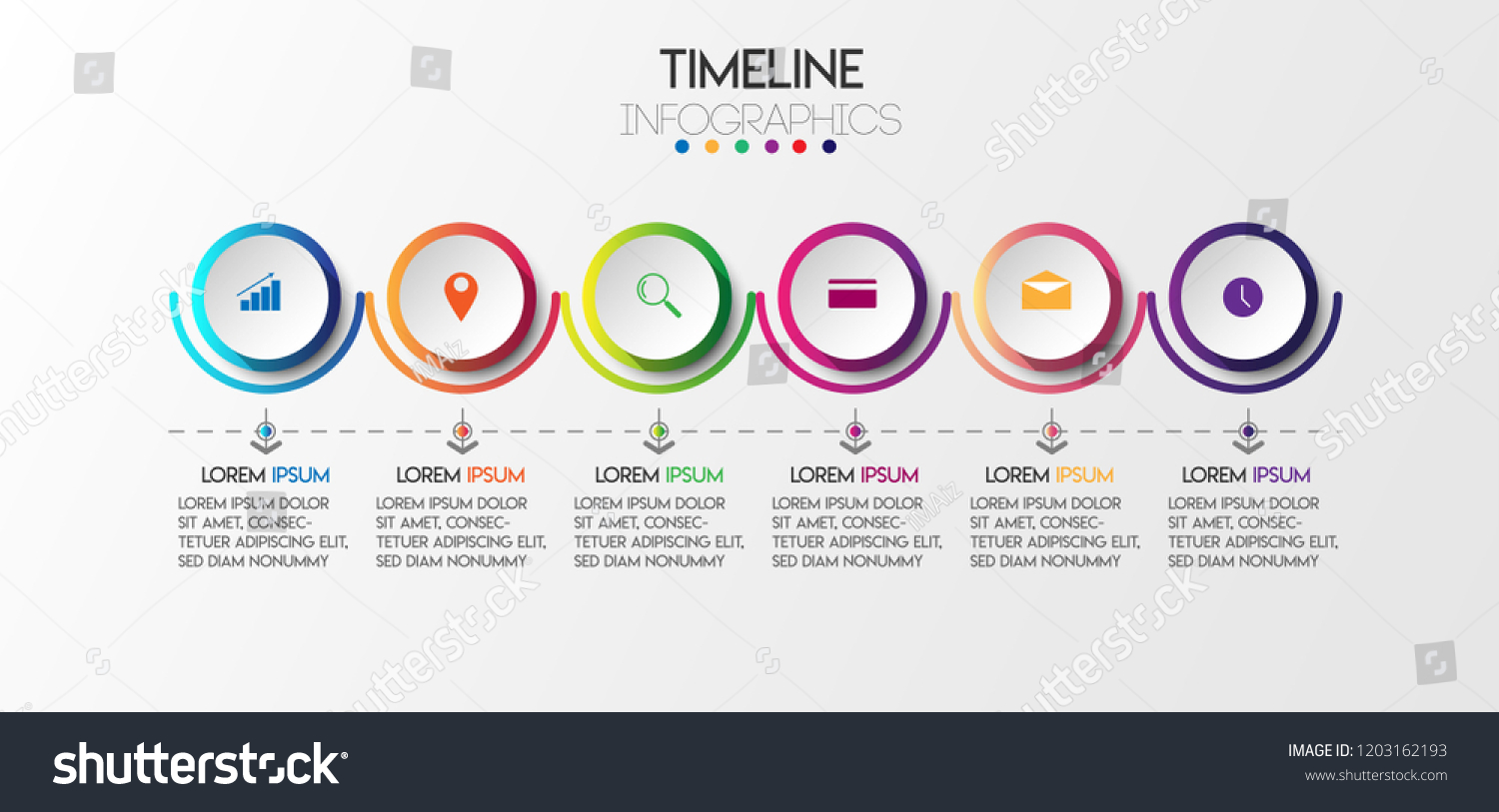 Vector Illustrator Infographic Timeline Design Icons Stock Vector ...