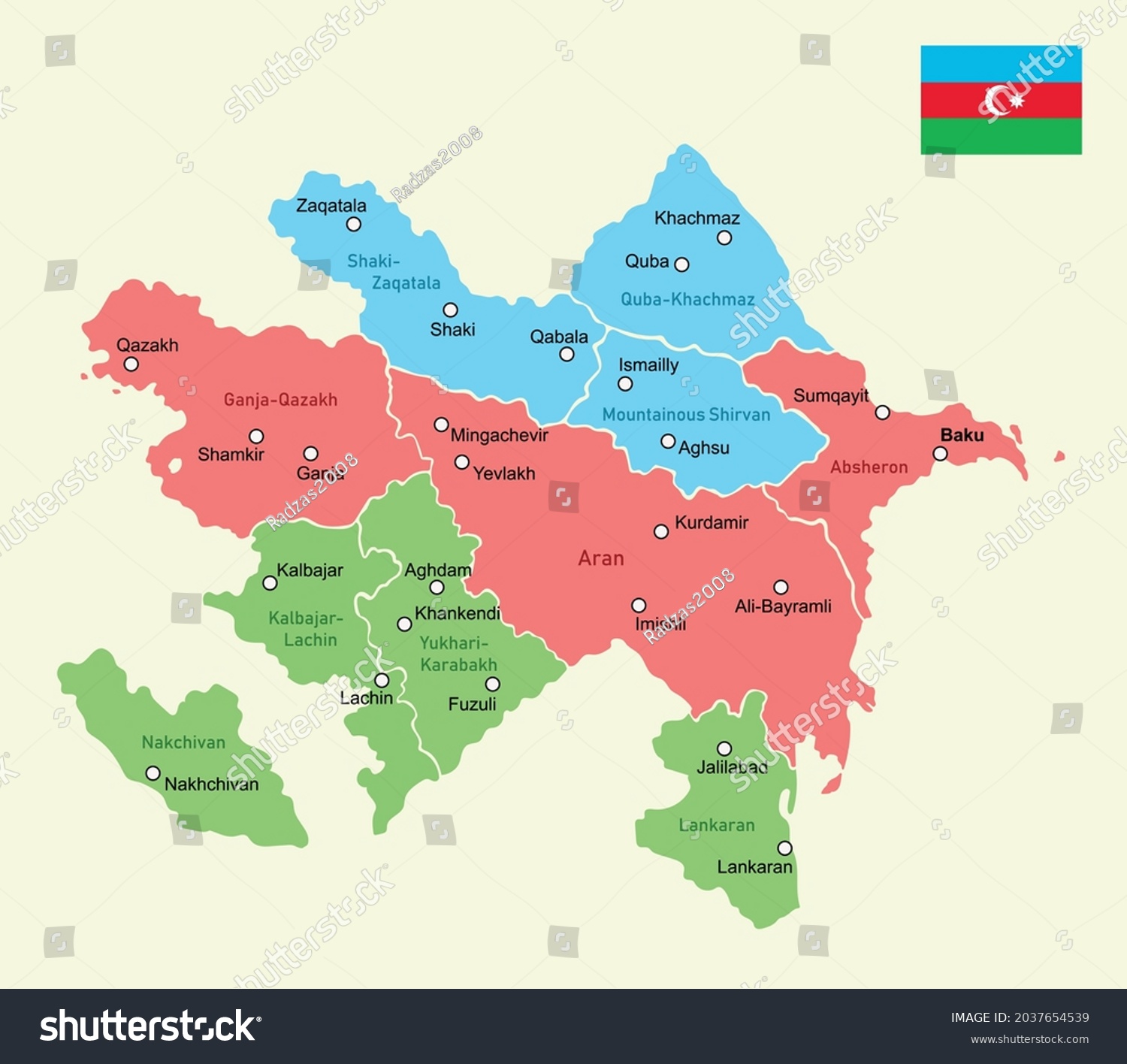 SVG of Vector image Azerbaijan regions map  svg