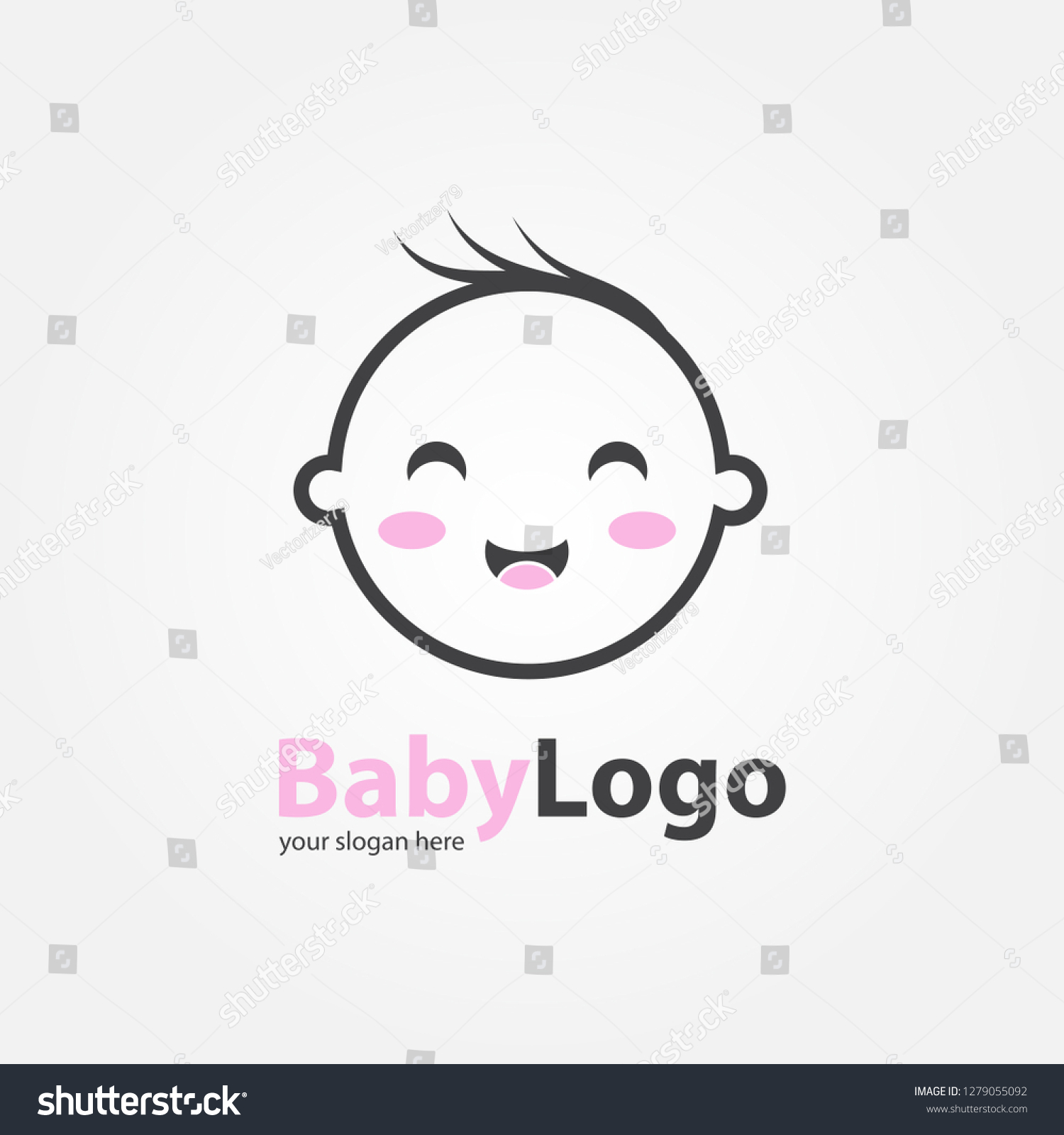 Vector Image Baby Logo Stock Vector (Royalty Free) 1279055092 ...