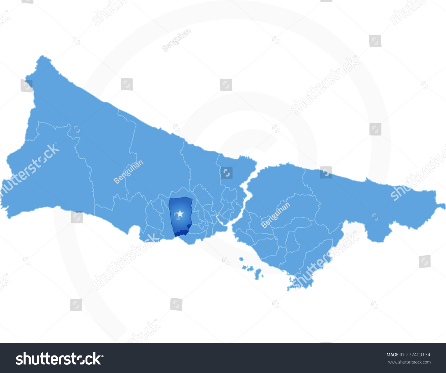 Vector Image Istanbul Map Administrative Districts Stock Vector ...