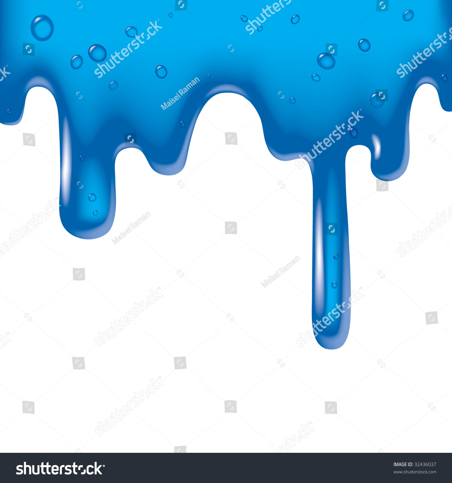 Vector Image Of A Blue Viscous Liquid - 32436037 : Shutterstock