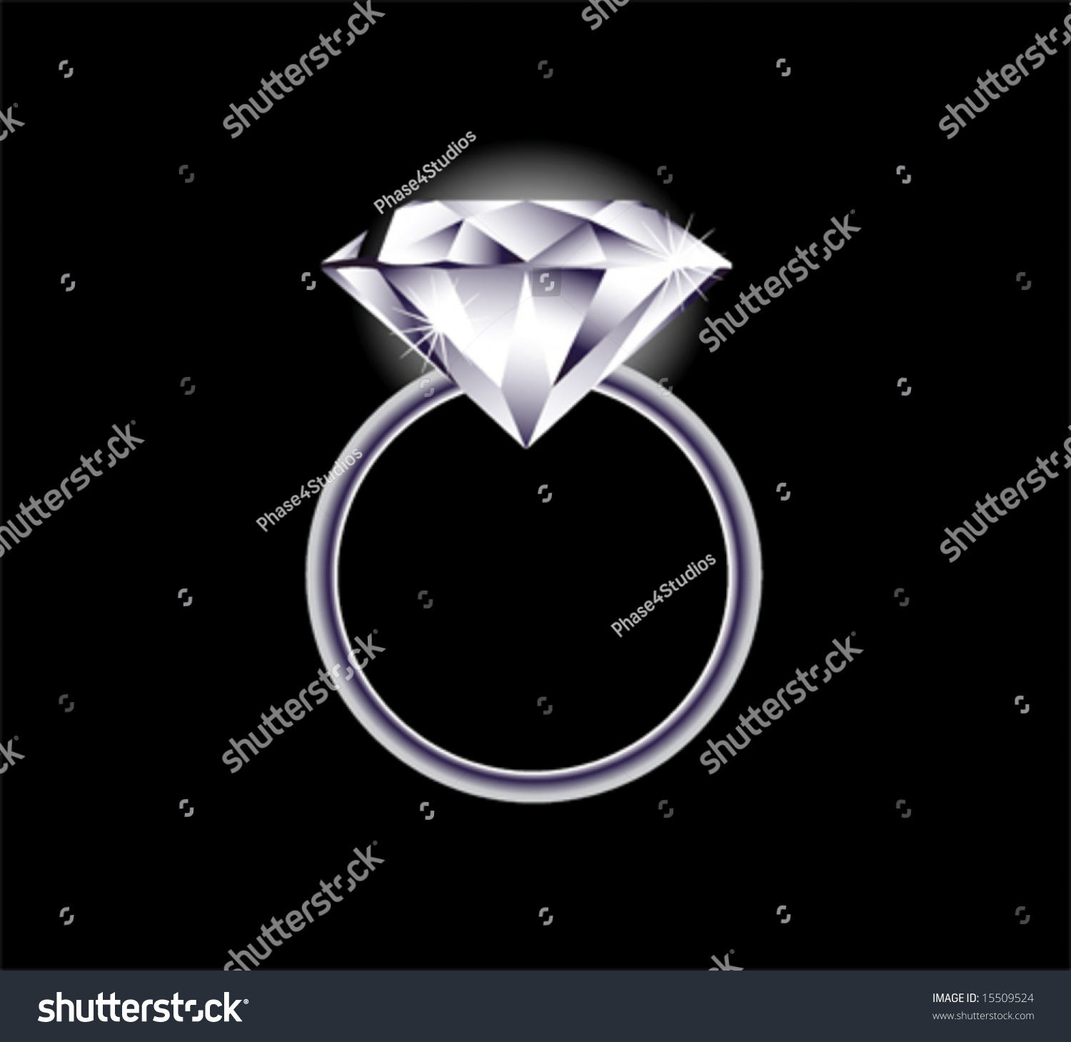 Vector Image Diamond Ring Stock Vector (Royalty Free) 15509524