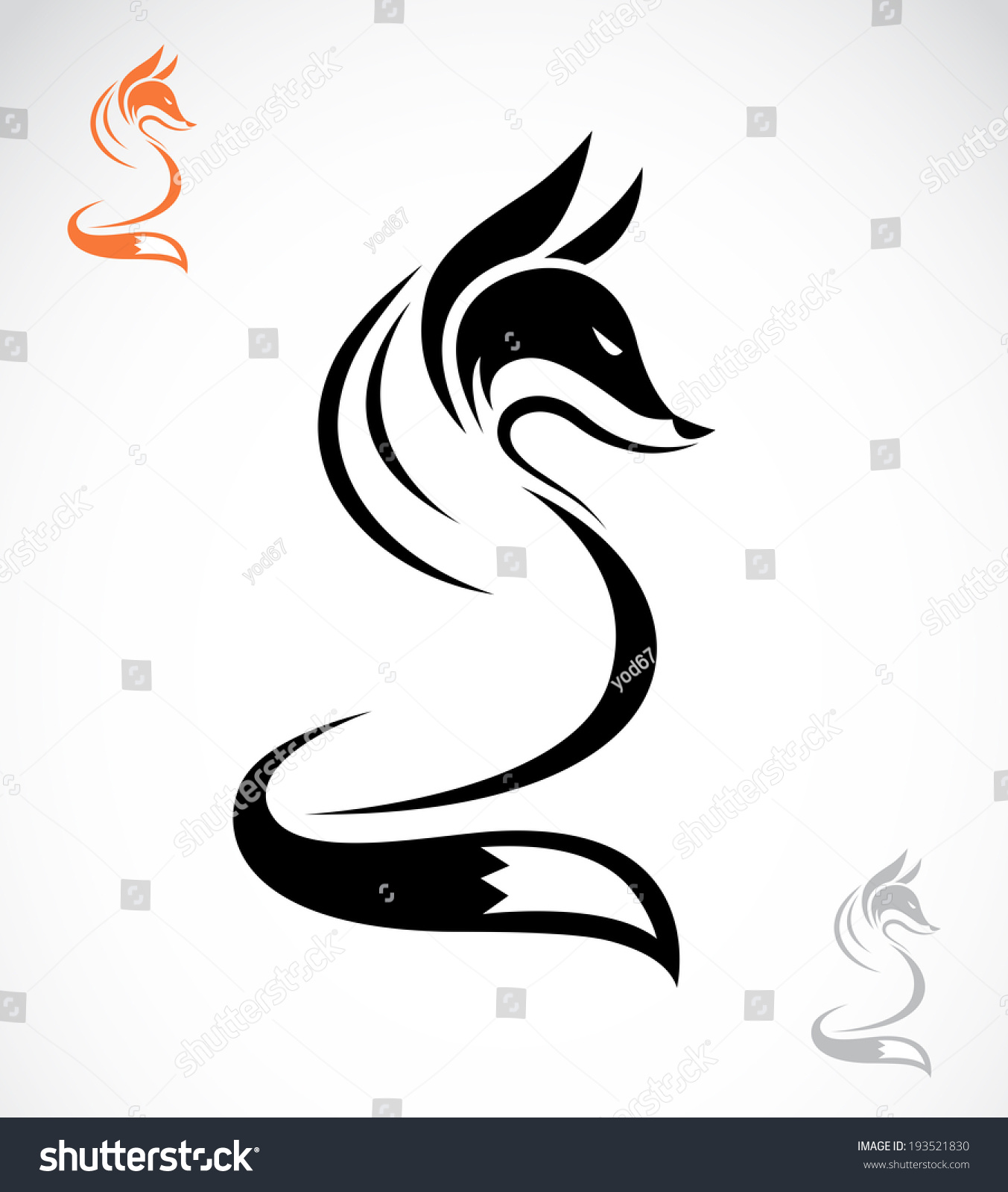 Vector Image Fox Design On White Stock Vector Royalty Free