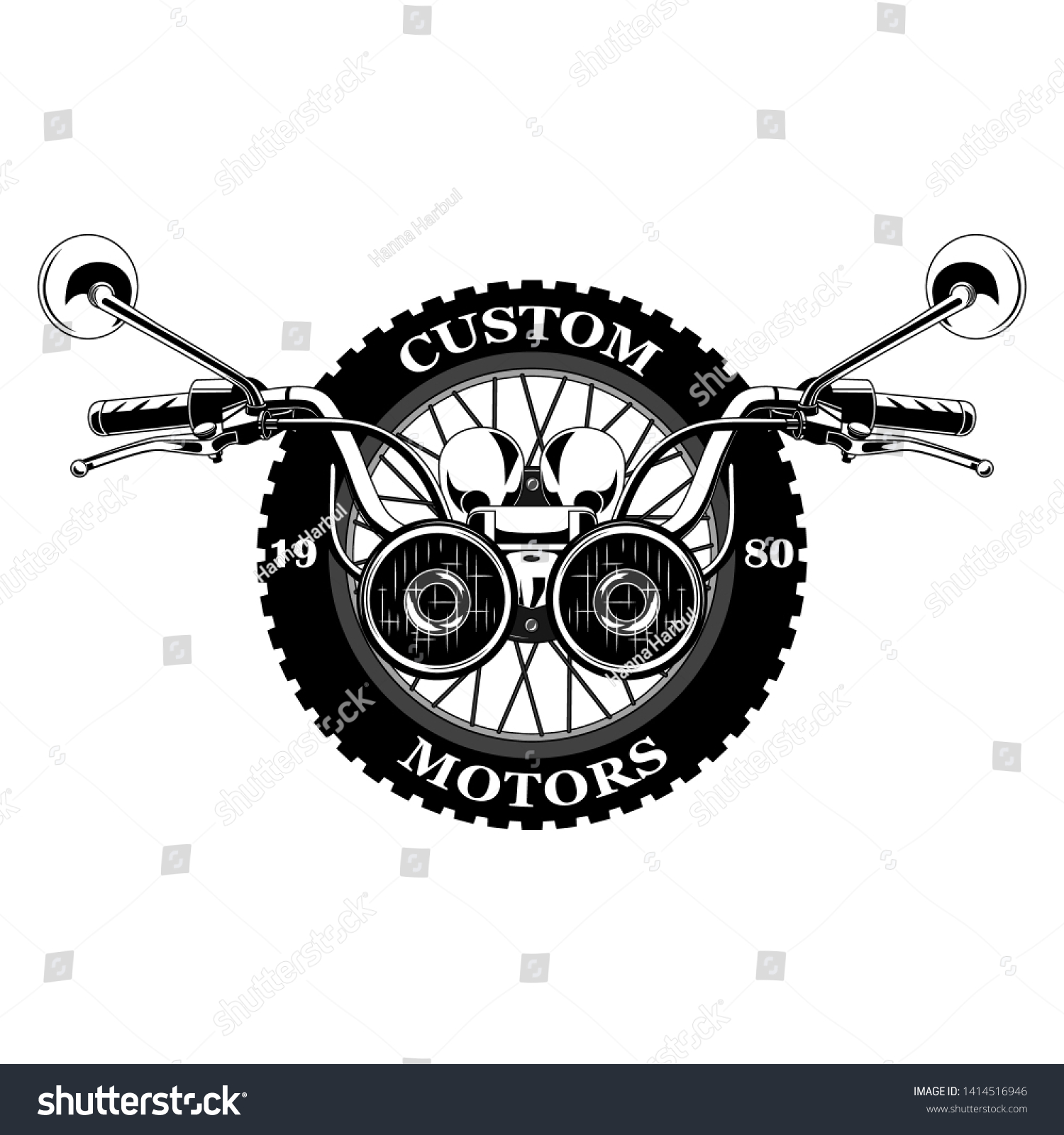 Vector Image Motorcycle Wheel Motorcycle Wheel Stock Vector (Royalty ...