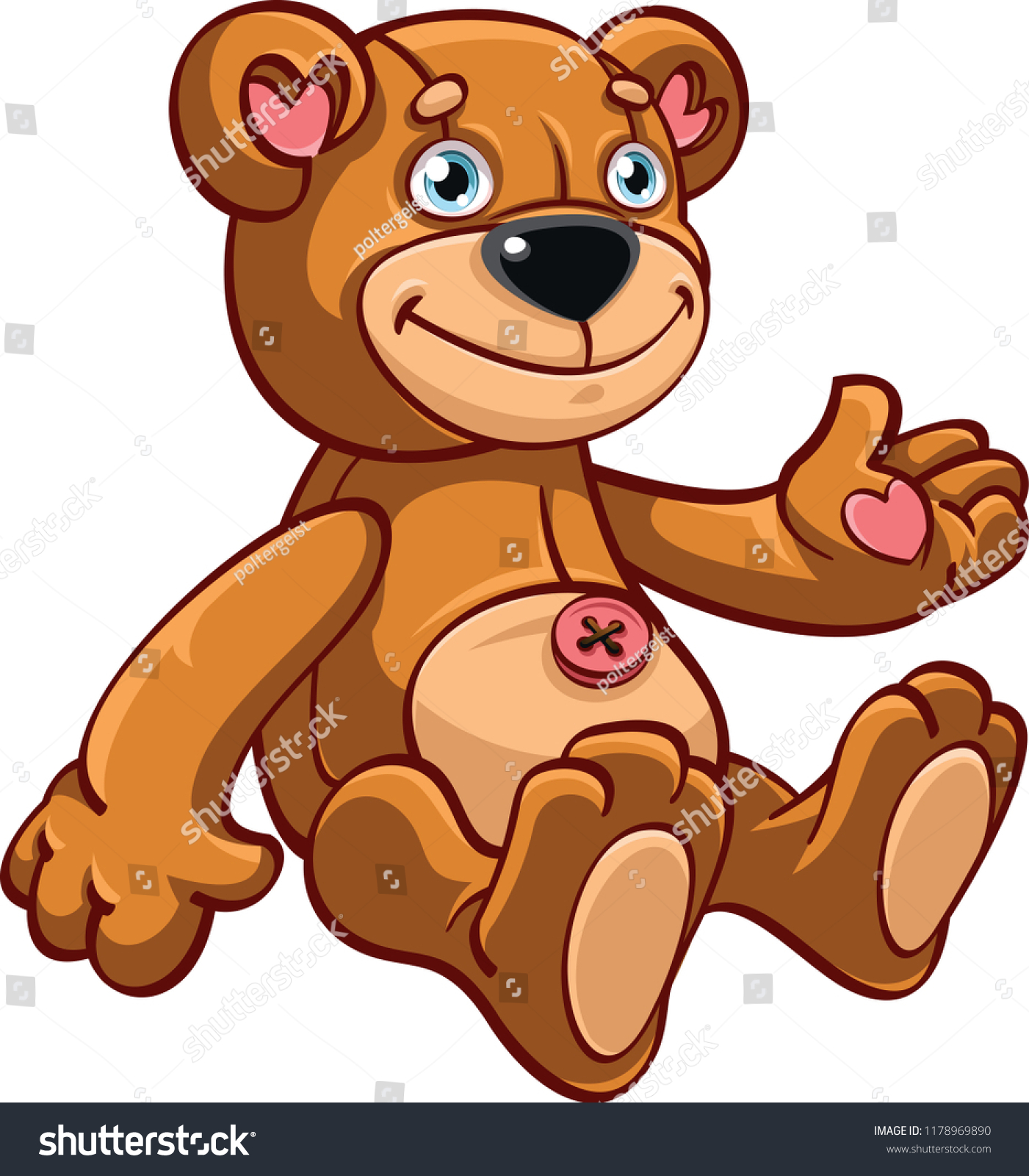 Vector Image Teddy Bear Stock Vector (Royalty Free) 1178969890 ...