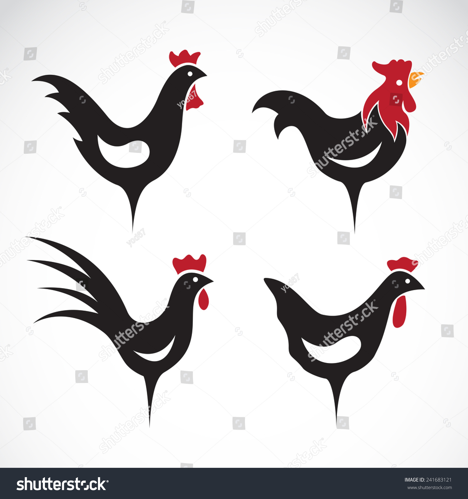 Vector Image Of An Chicken Design On White Background - 241683121 ...