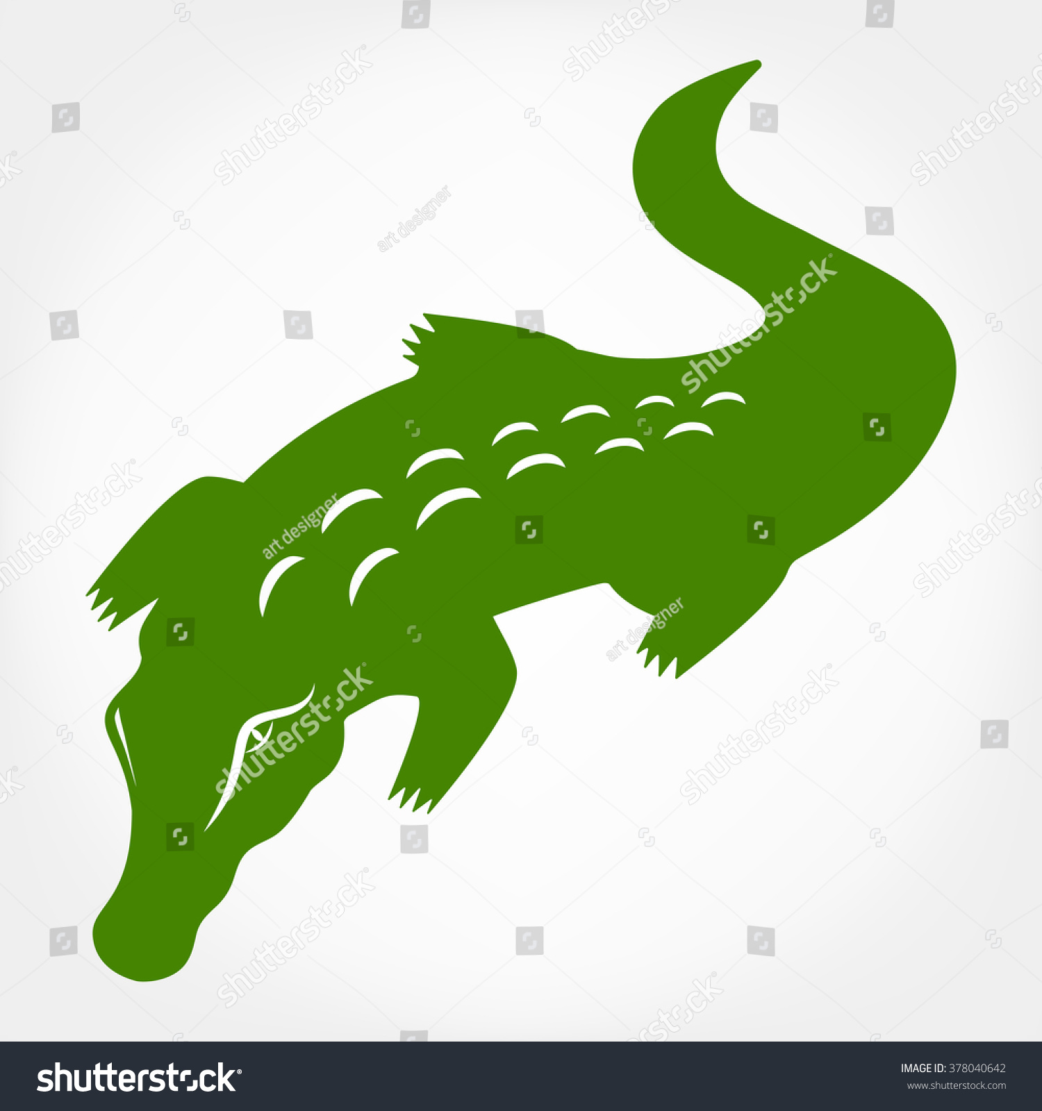 Vector Image Crocodile Stock Vector 378040642 - Shutterstock