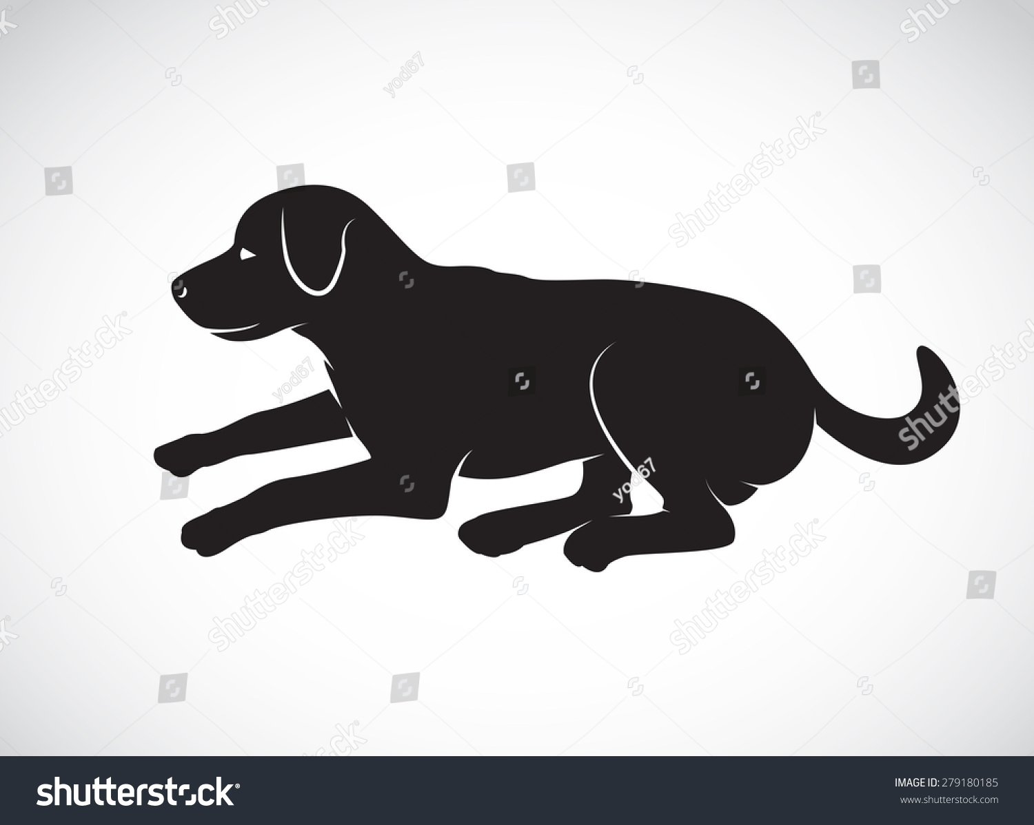 Vector Image Dog Labrador On White Stock Vector (Royalty Free ...