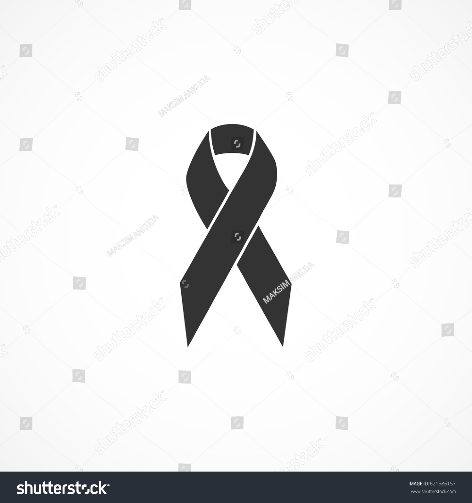 SVG of Vector image of icon is a black ribbon. svg