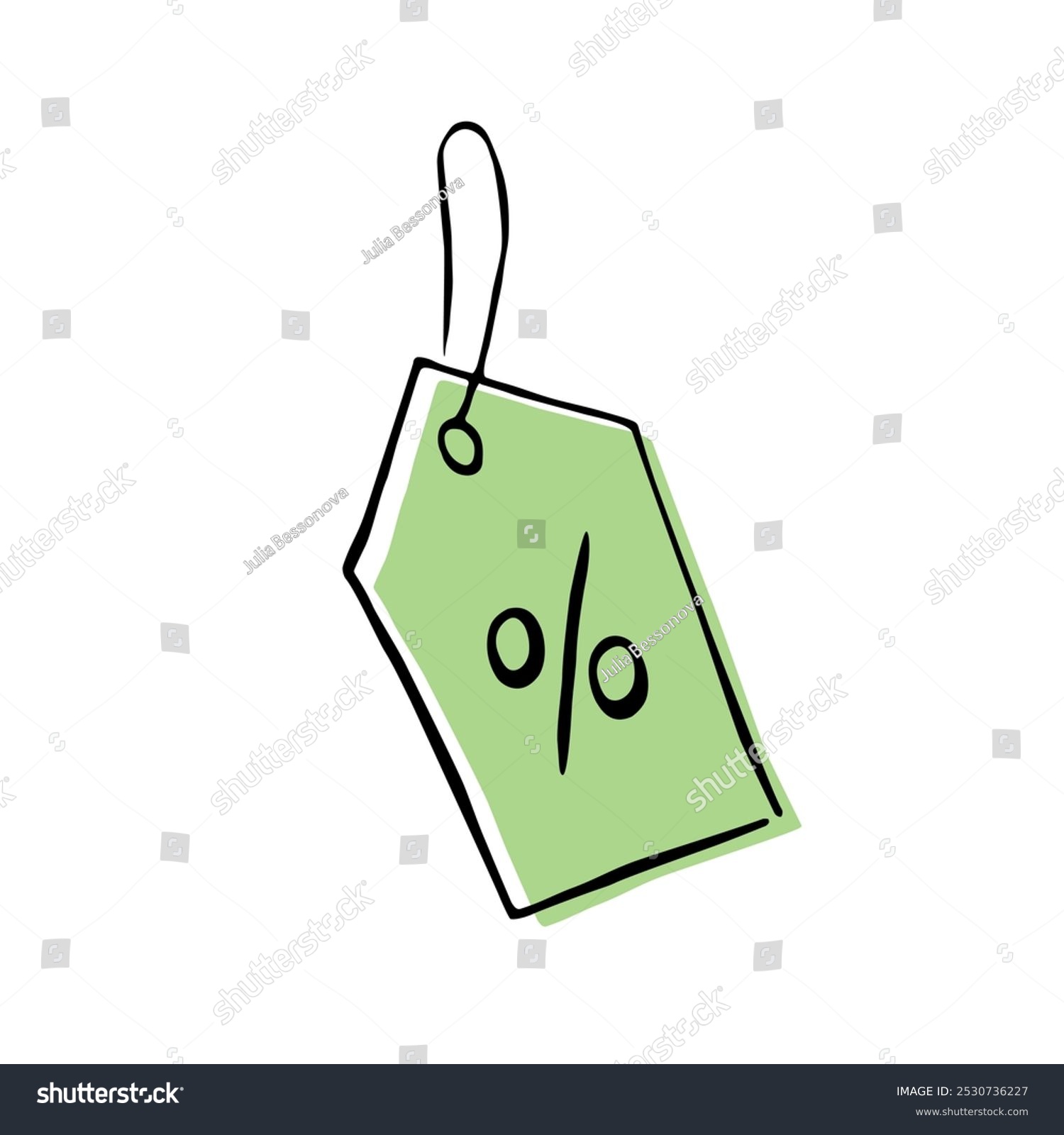 recommend clip art: Vector image of price tag, logo, label. Outline hand drawn clipart in Doodle flat style on theme of stores, black Friday, discounts and sales