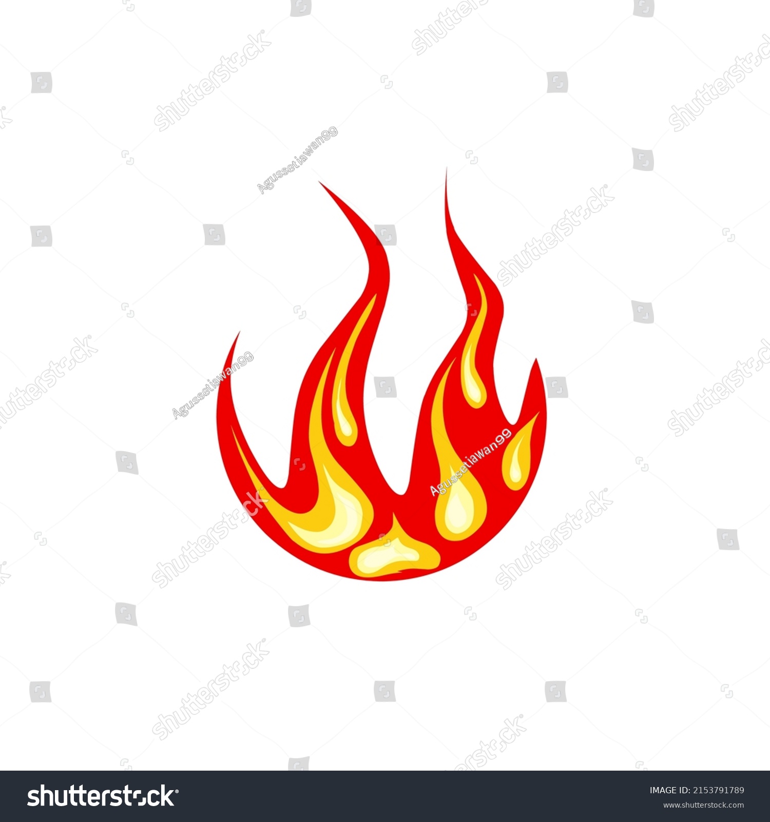 Vector Image Red Fire Illustration Blazing Stock Vector (Royalty Free ...