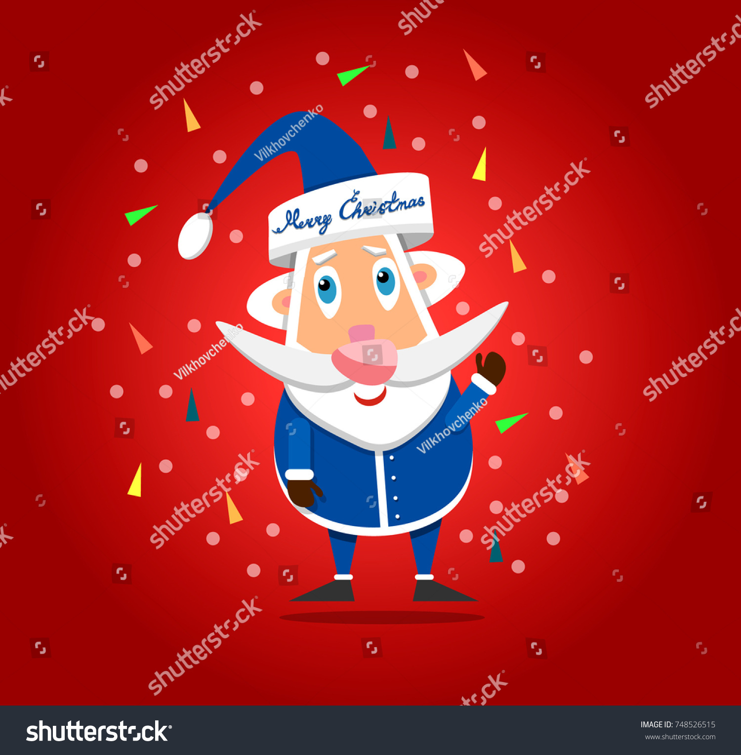 santa claus blue suit