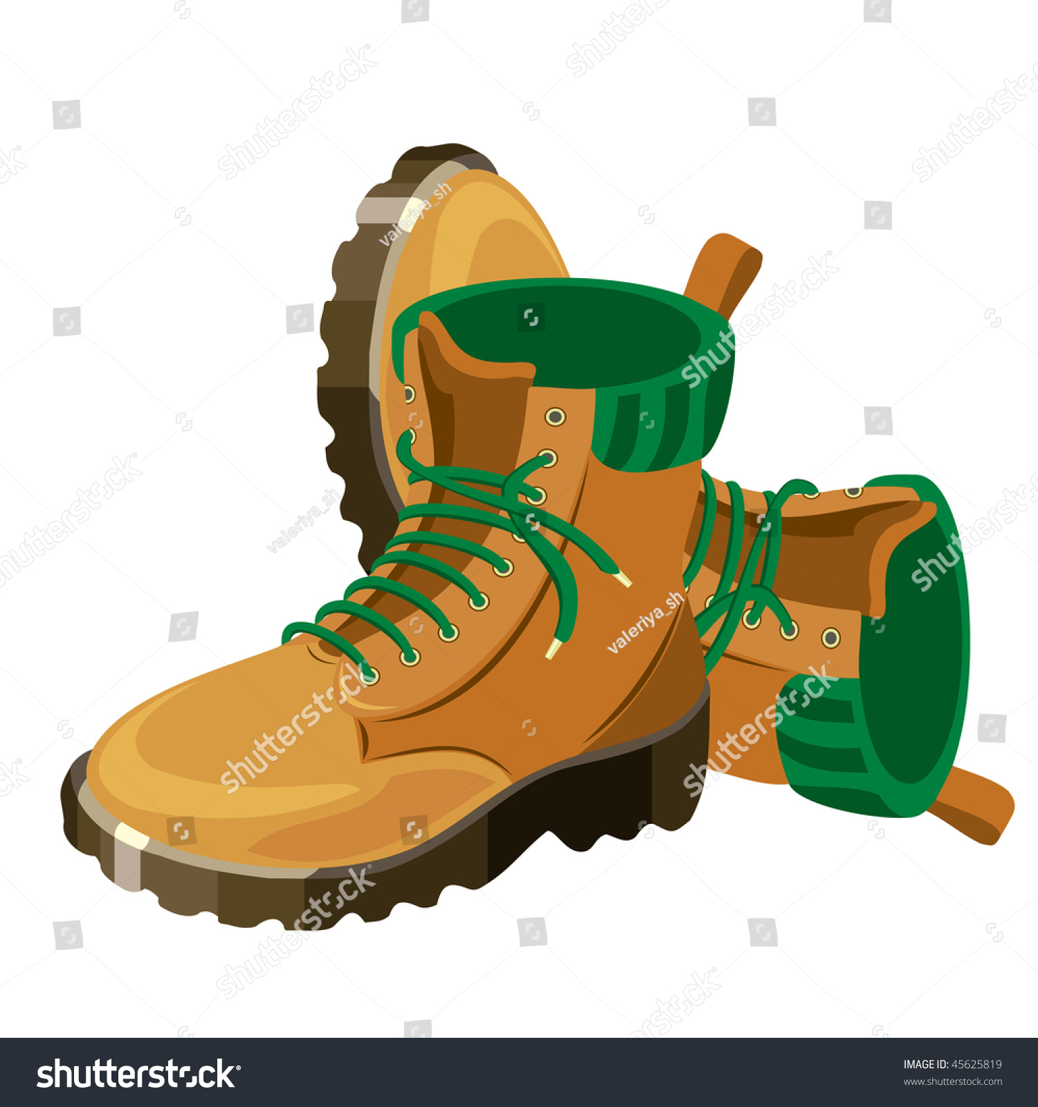Vector Image Sports Tourist Shoes Stock Vector 45625819 - Shutterstock
