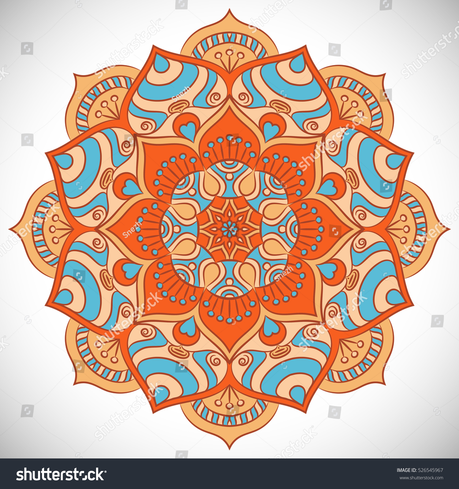 Download Vector Indian Mandala - 526545967 : Shutterstock