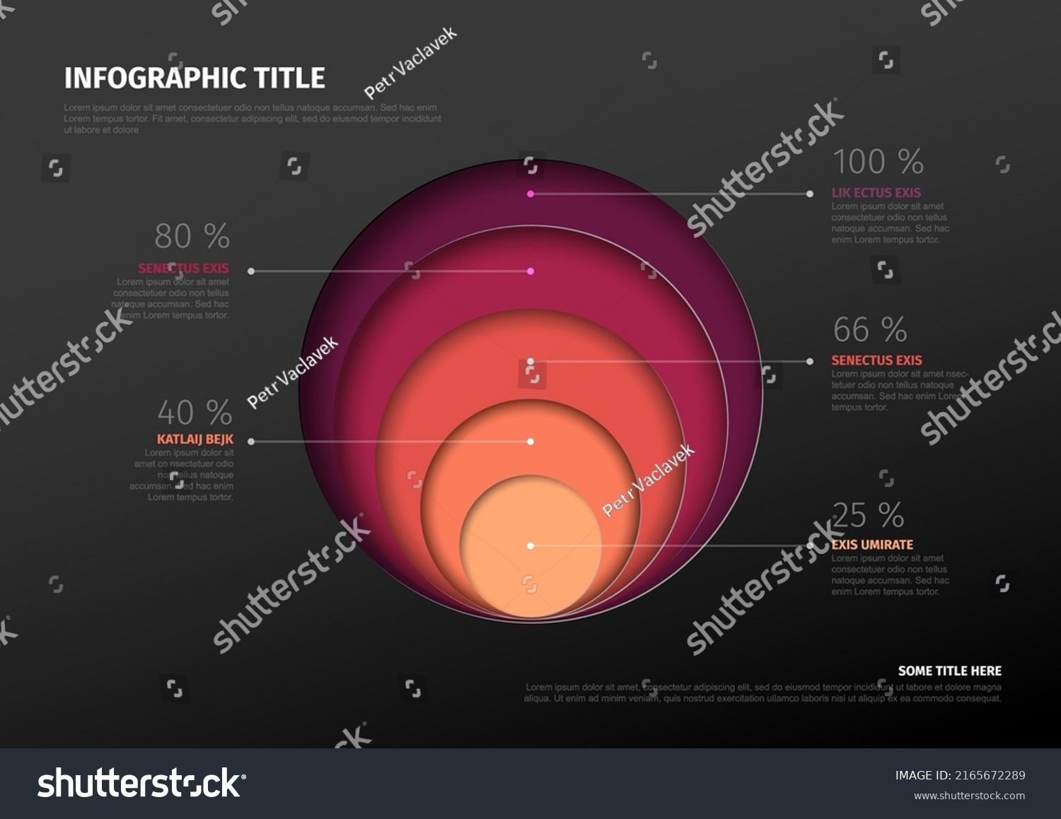 Vector Infographic Circle Layers Template Five Stock Vector (Royalty ...