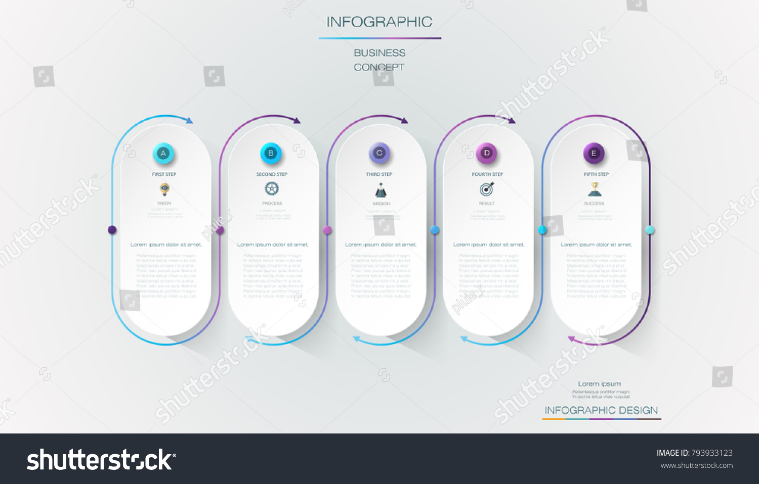 Vector Infographic D Circle Label Template Stock Vector Royalty Free Shutterstock