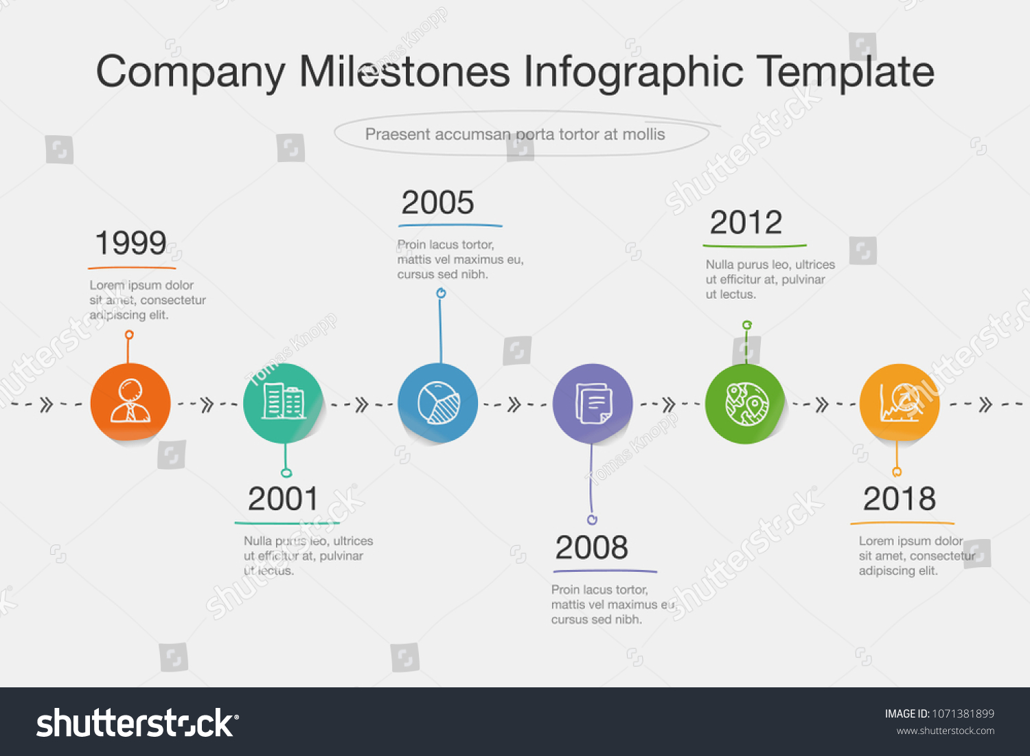 Vector Infographic Company Milestones Timeline Template Stock Vector ...