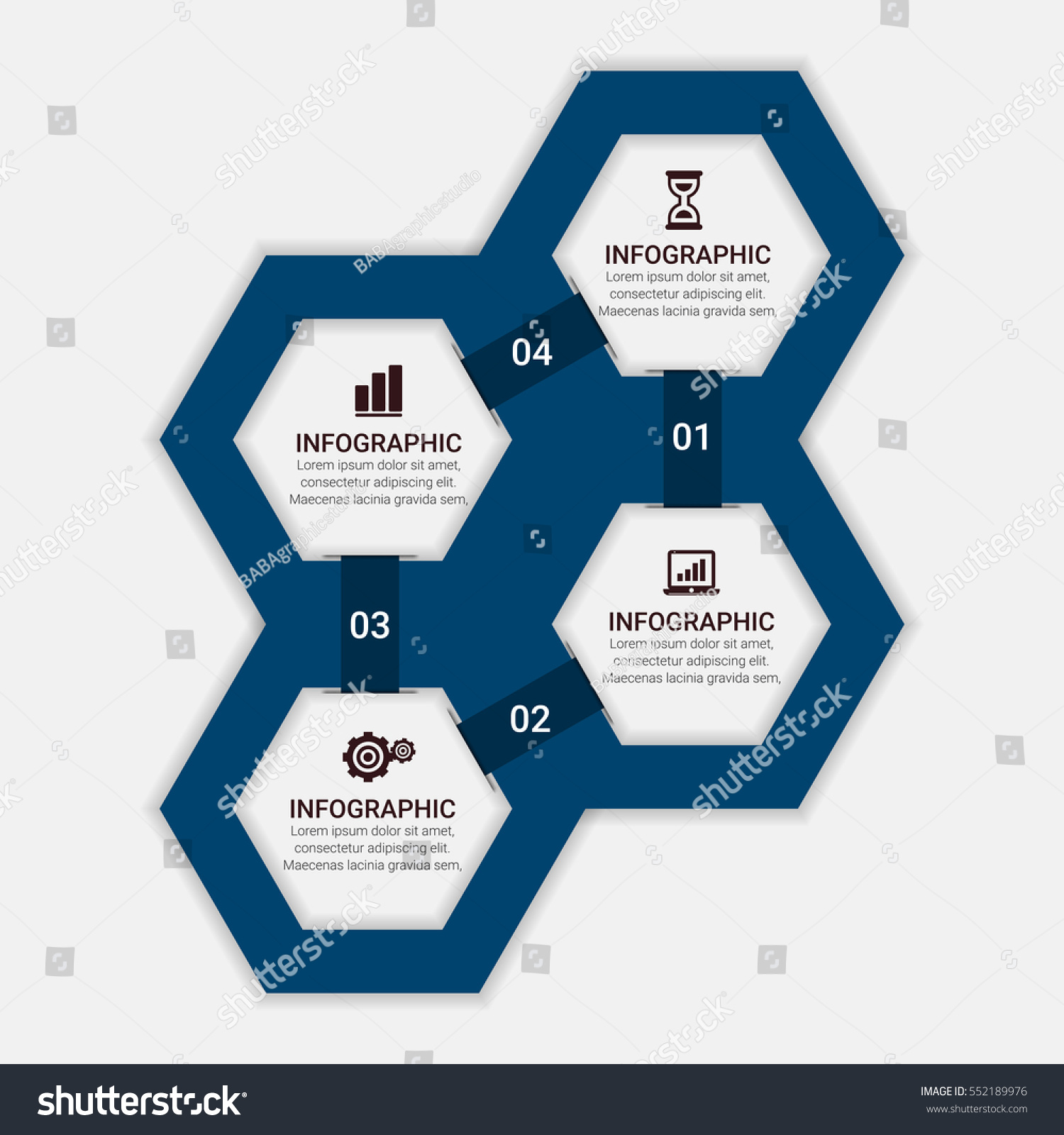 Vector Infographics Set Template Cycle Diagram Stock Vector (Royalty ...