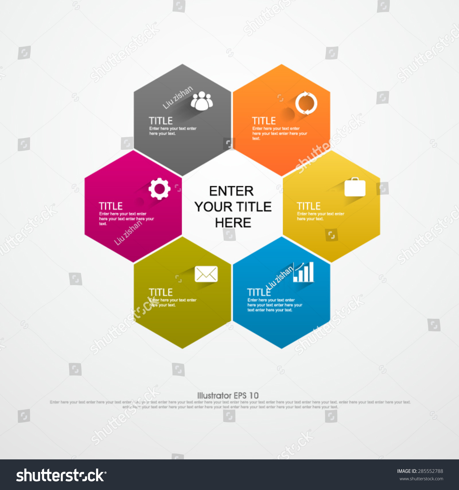 Vector Infographics Template Map Drawing Presentation Stock Vector 285552788 Shutterstock Drawing Infographic Template