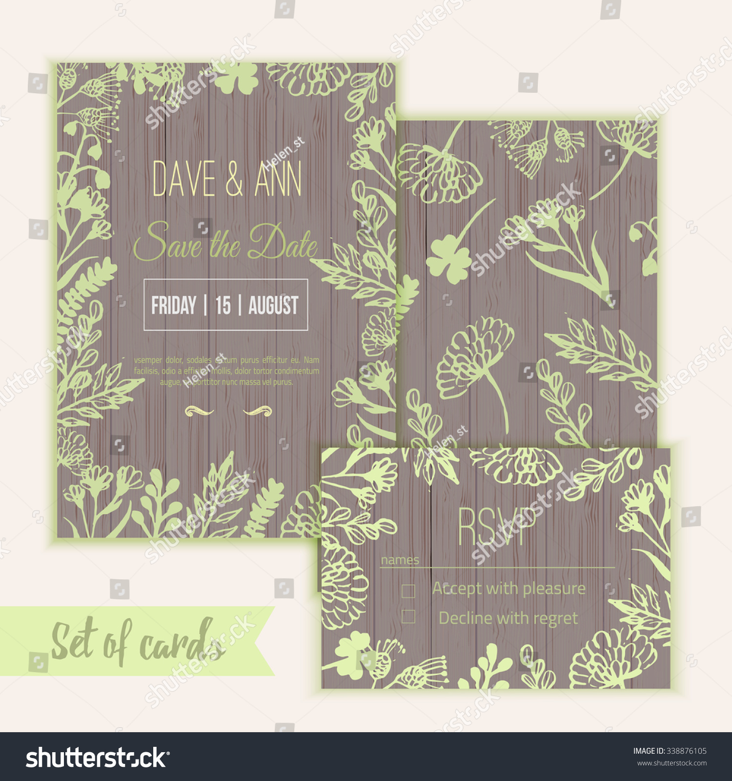 Vector Ink Watercolor Save Date Card 338876105 Vector Ink Watercolor Save Date Card 338876105
