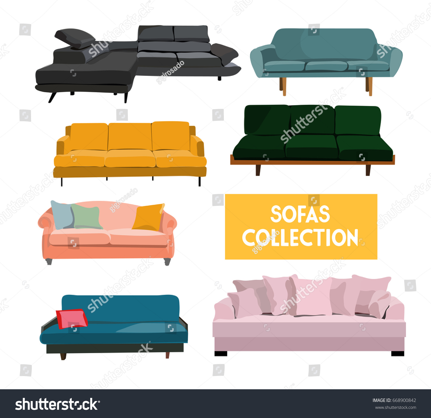 Furniture Design Elements vector interior design elements set sofa stock vector 668900842 Furniture Design Elements vector interior design elements set sofa stock vector 668900842