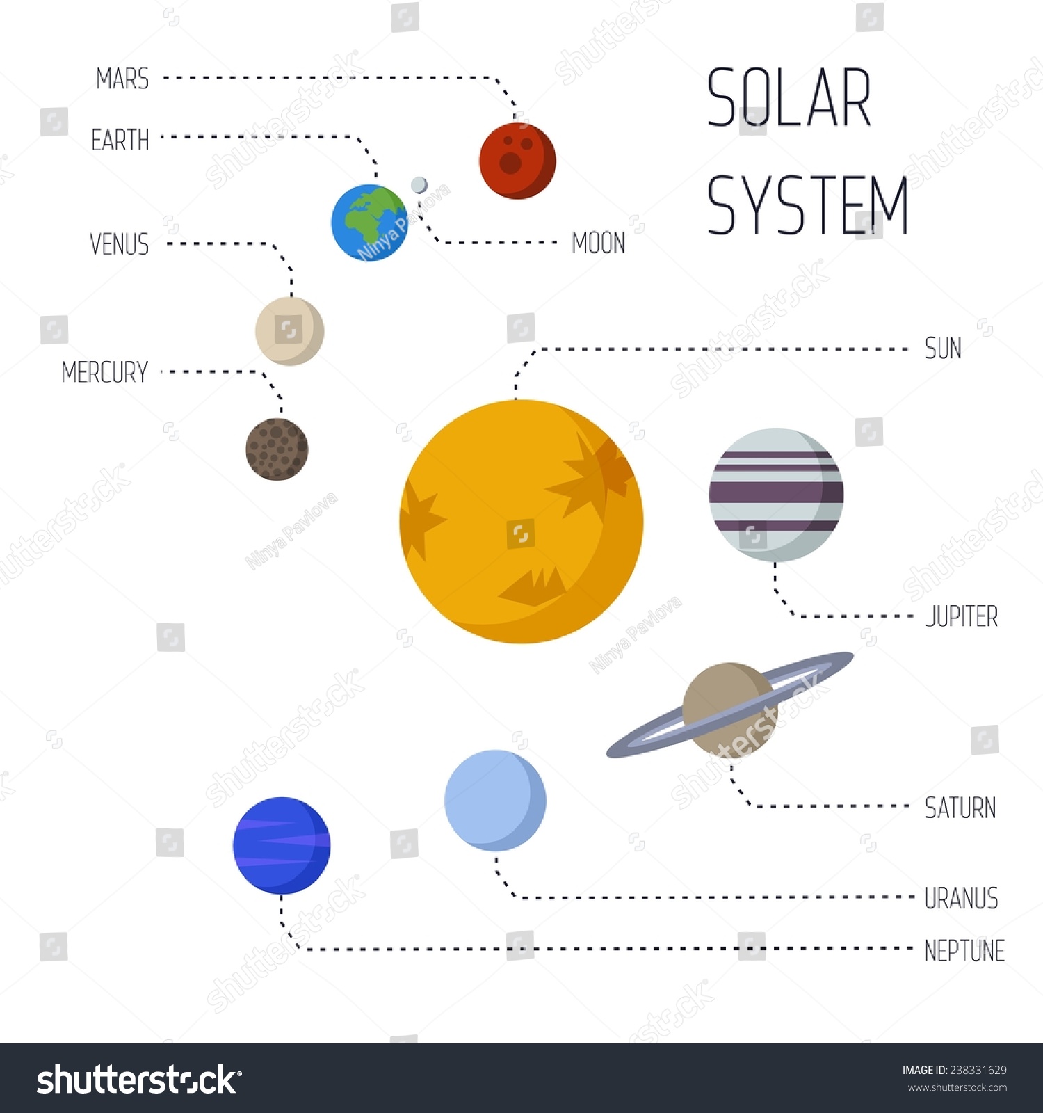 Vector Interstellar Space Illustration Solar System Stock