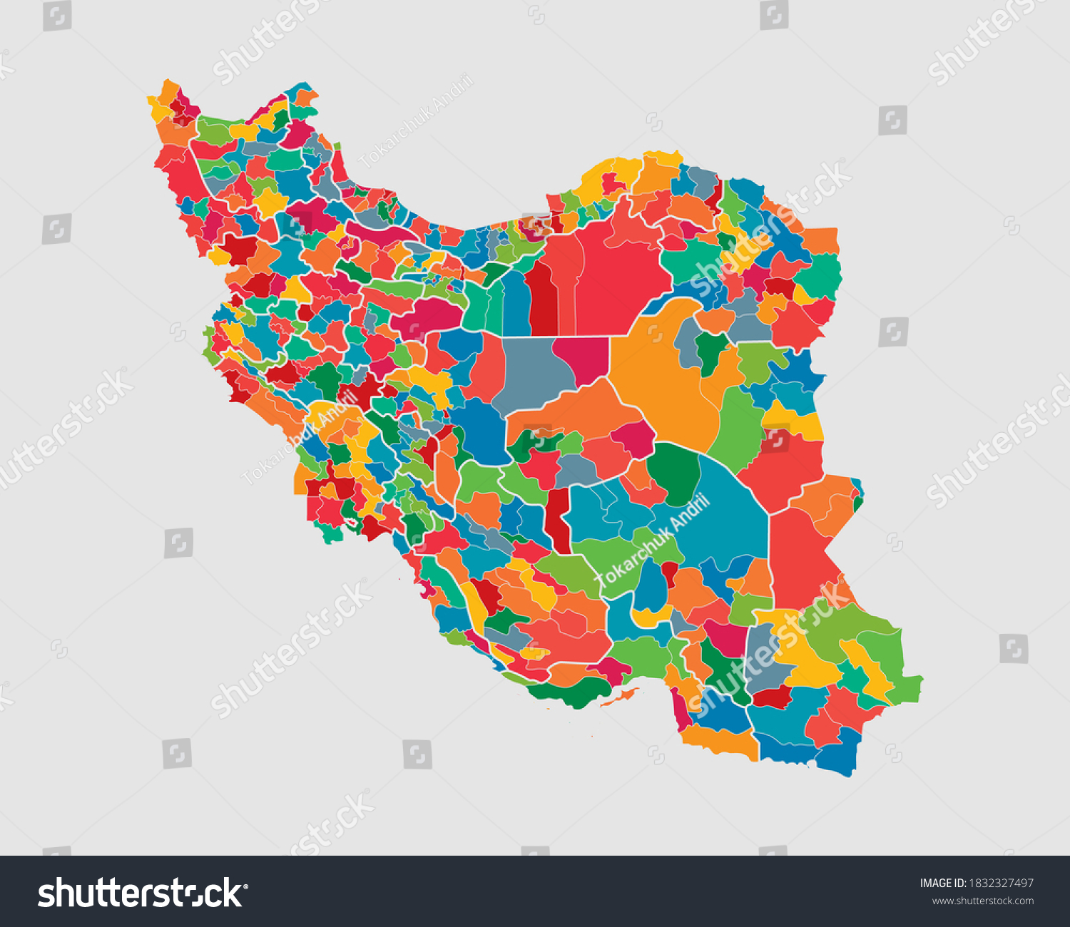 Vector Iran Country Border Outline Map Stock Vector (Royalty Free ...