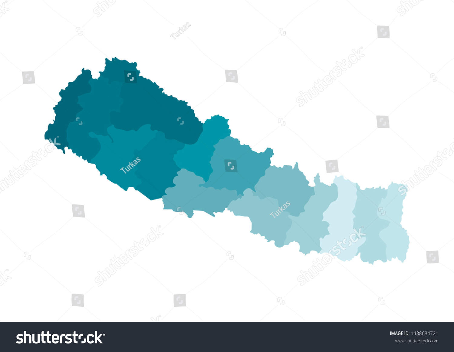 Vector Isolated Illustration Simplified Administrative Map Stock Vector ...