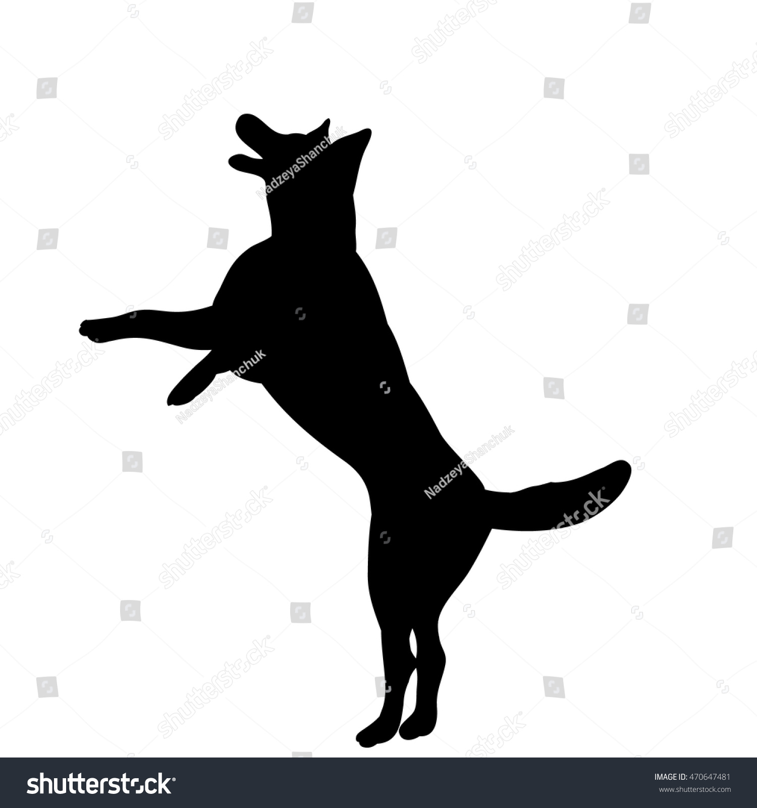 Vectorisolated On White Backgroundthe Silhouette Dog Stock Vector Royalty Free 470647481