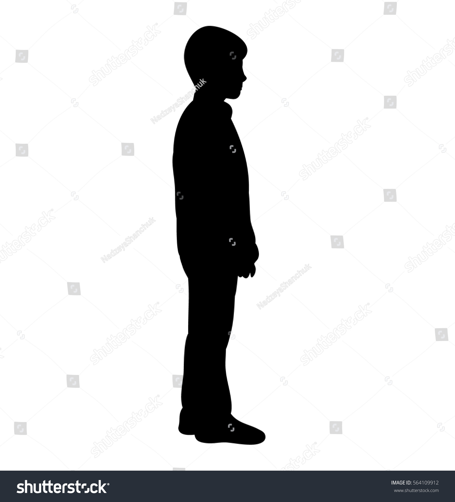 vector isolated silhouette boy standing sideways stock vector royalty free 564109912 https www shutterstock com image vector vector isolated silhouette boy standing sideways 564109912