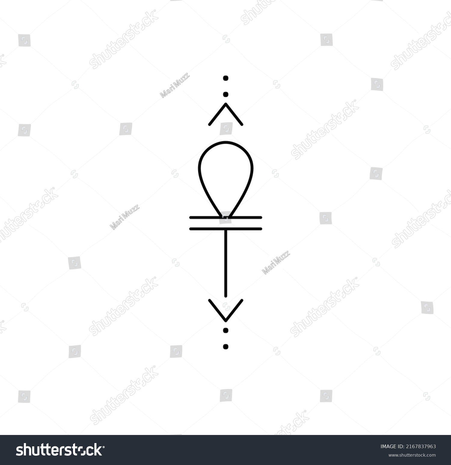 Vector Isolated Small Simple Ankh Cross Stock Vector (Royalty Free ...