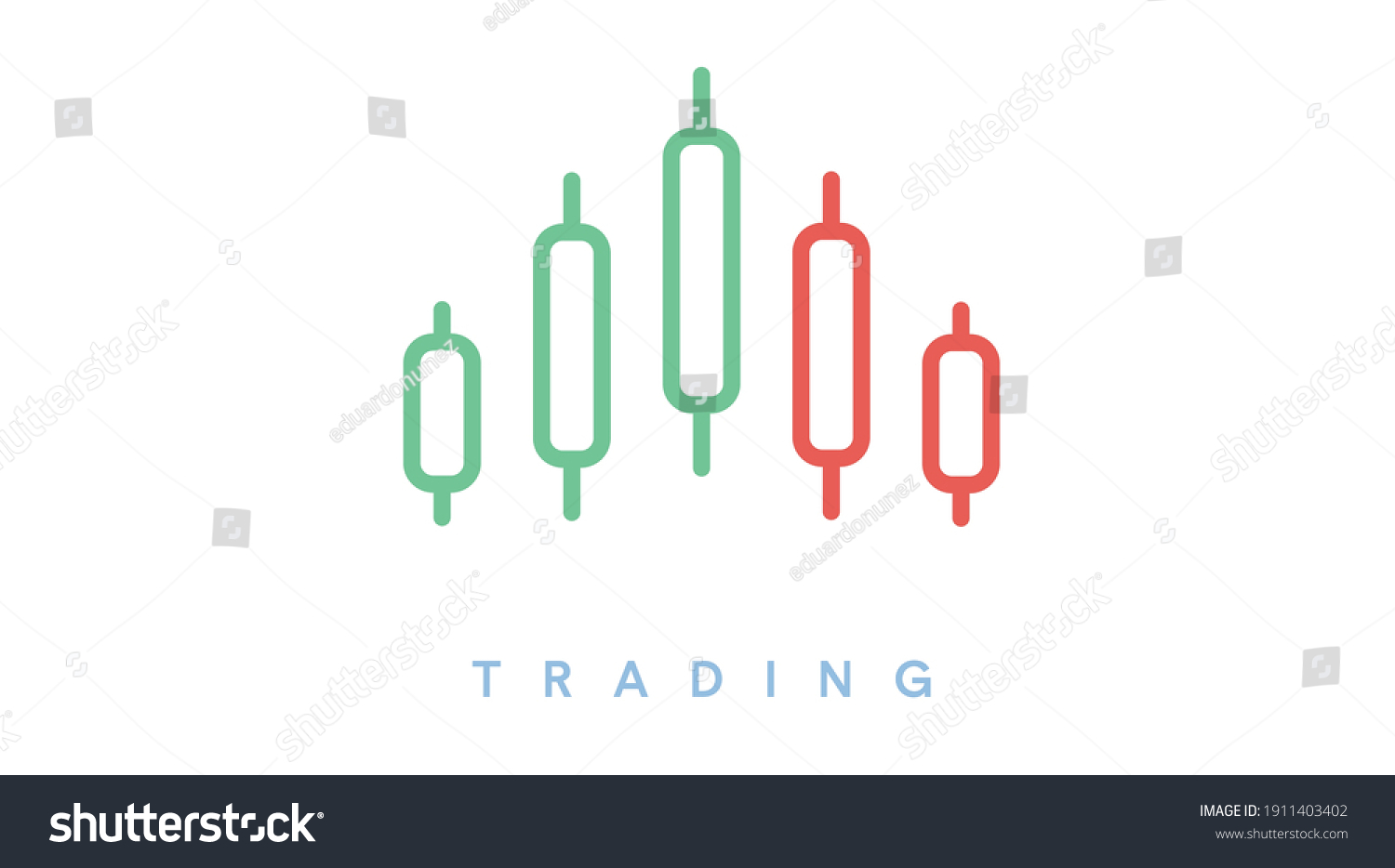 SVG of Vector Isolated Trading Icon or Illustration, with Candles or Candlesticks svg