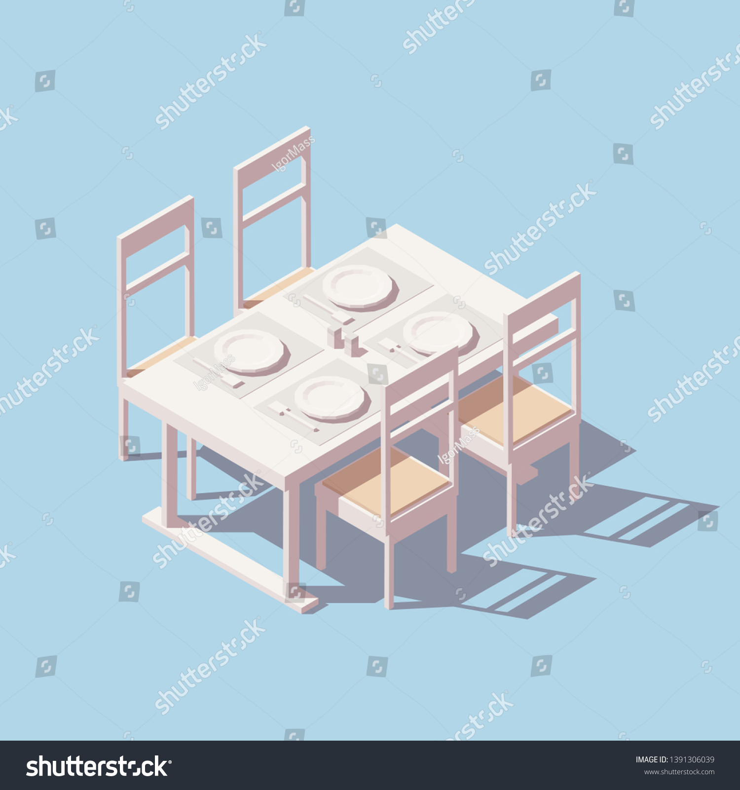 vector isometric dining table icon illustration stock vector royalty free 1391306039 https www shutterstock com image vector vector isometric dining table icon illustration 1391306039